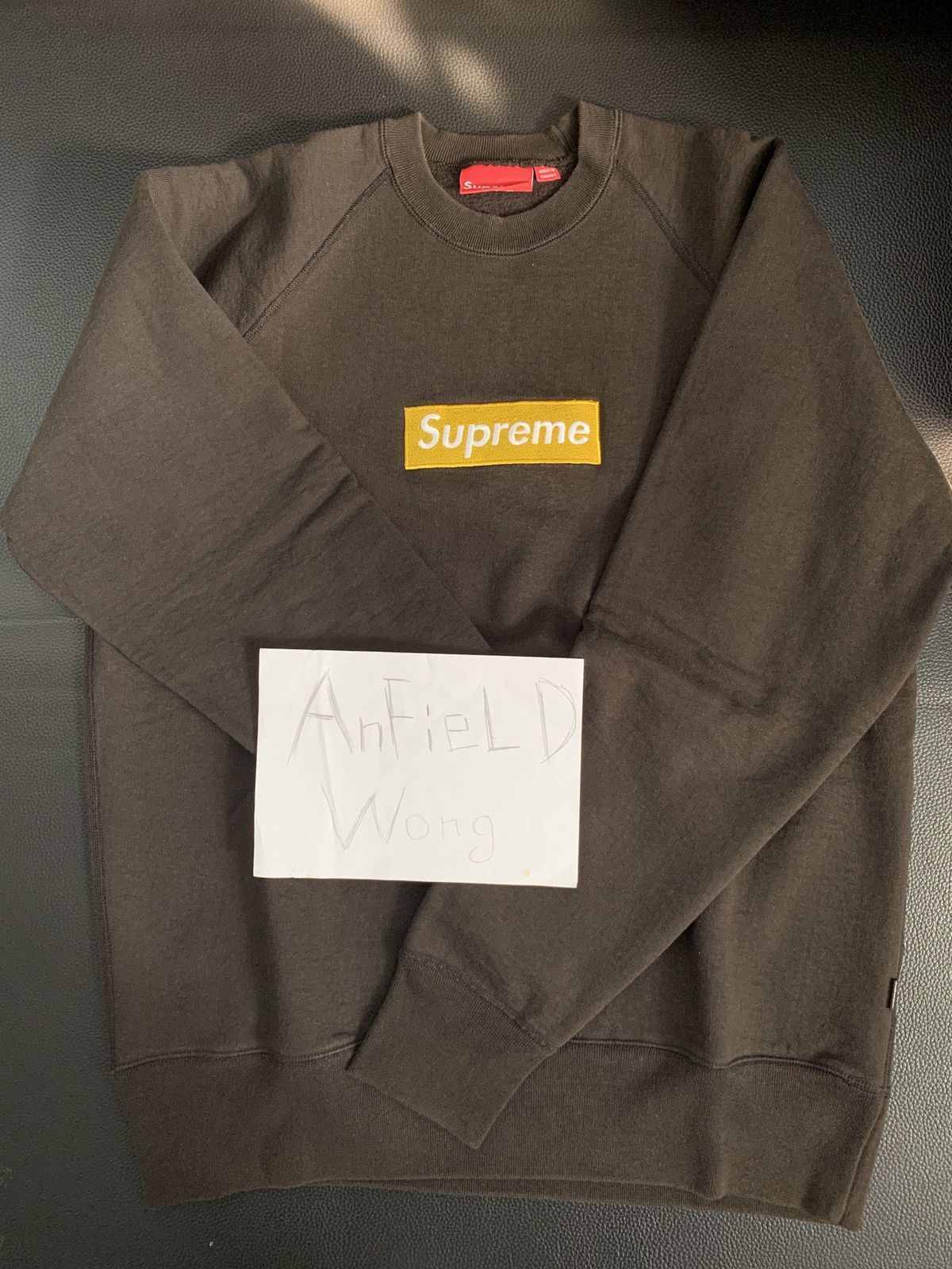 Supreme Supreme gold on brown box logo Crewneck/sweater | Grailed