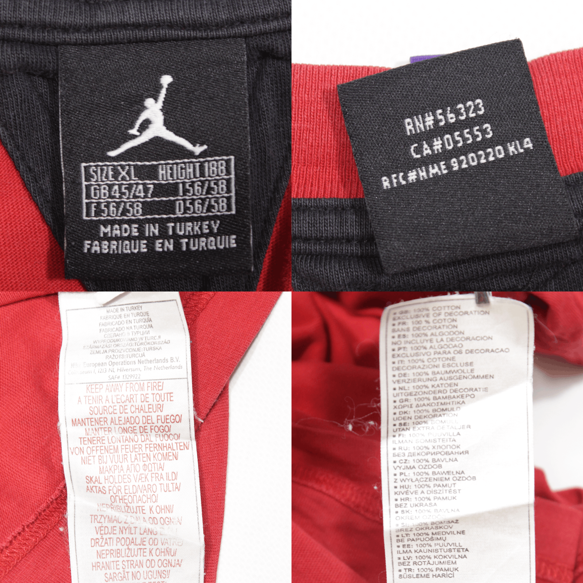 Nike 90S Jordan Big Logo T-Shirt Size US XL / EU 56 / 4 - 8 Thumbnail