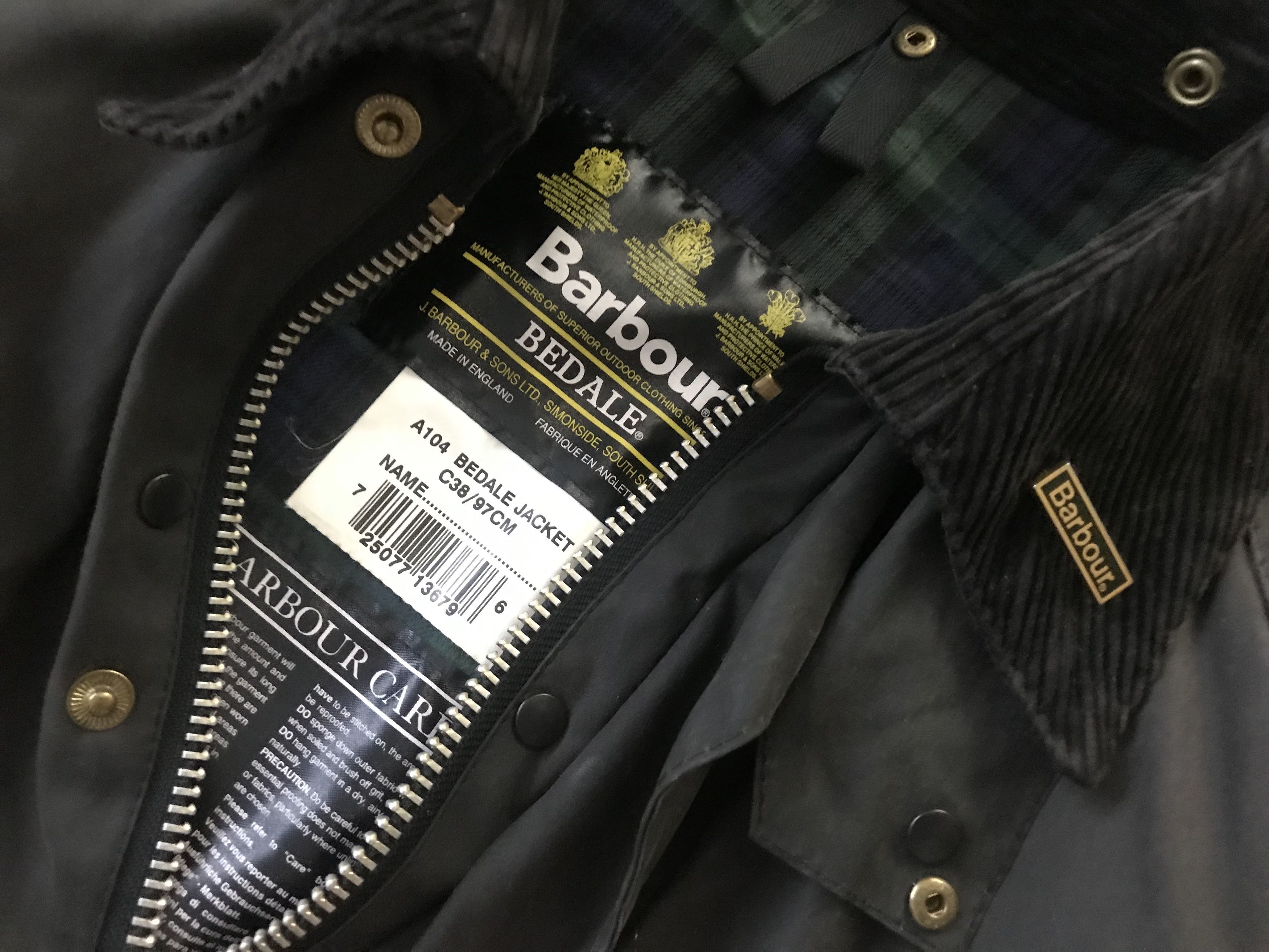 Barbour BEDALE ジャケット A104 C38/97CM