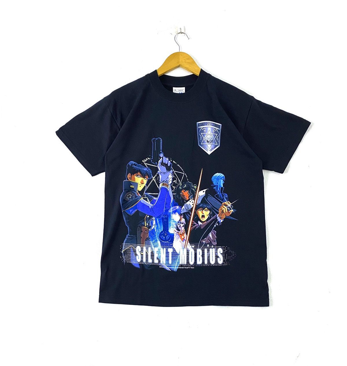 image of Vintage 00S Silent Mobius Design Anime Manga T-Shirts in Black, Men's (Size Medium)