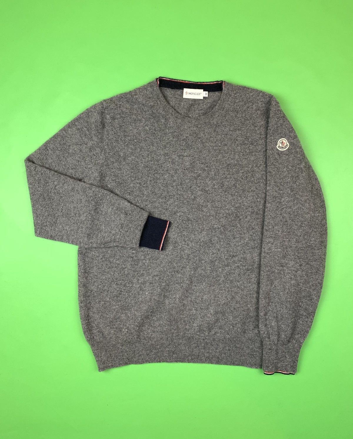Moncler Moncler Wool Knitted Round Neck Sweater Size US S / EU 44-46 / 1 - 1 Thumbnail