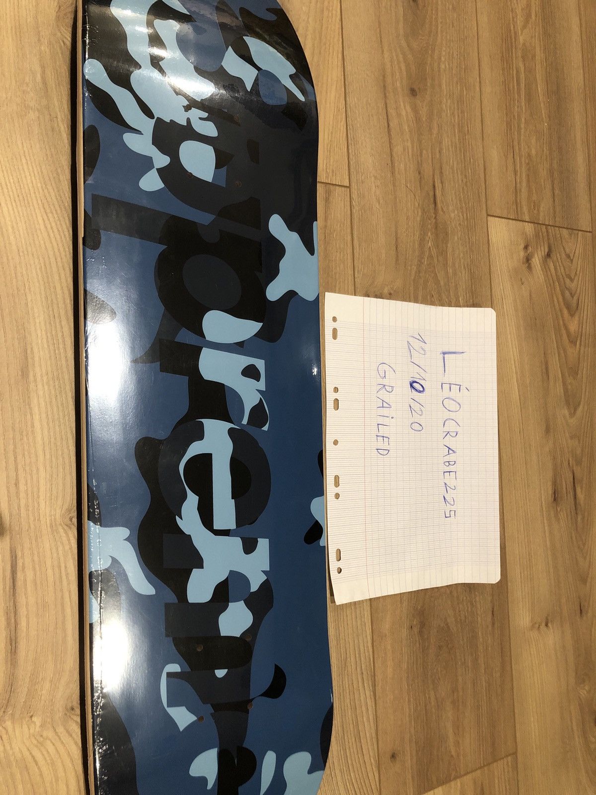 スケートボード Supreme - supreme Camo Logo Skateboard Blue Camo Camo Logo Skateboard – Supreme