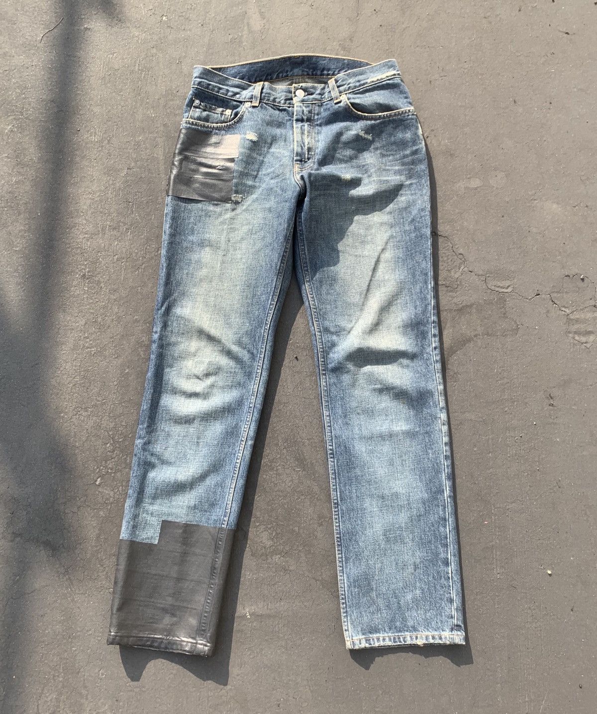 Helmut Lang Helmut Lang SS03 Rubber Tape Vintage Broken Denim | Grailed