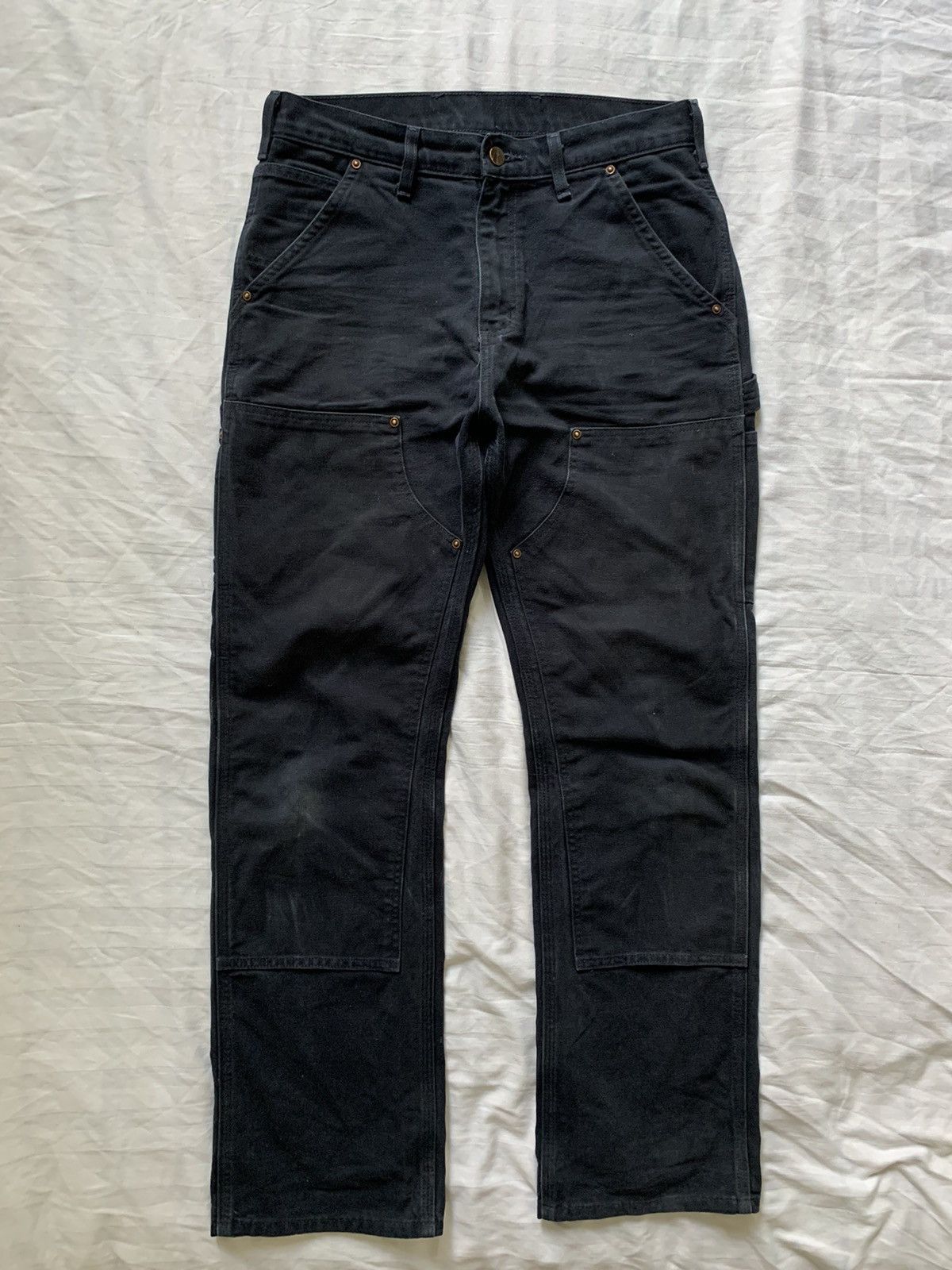 Vintage Vintage Carhartt Navy Double Knee Carpenter Work Pants | Grailed