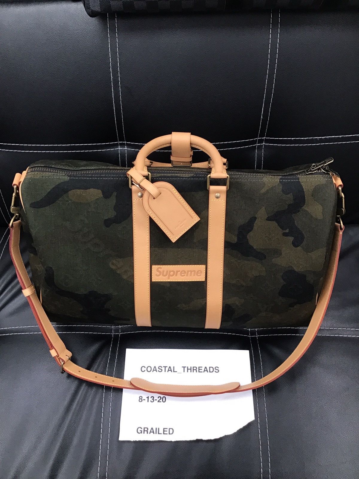 Louis Vuitton Supreme Supreme x Louis Vuitton Keepall Bandouliere Monogram Camo 45 Grailed