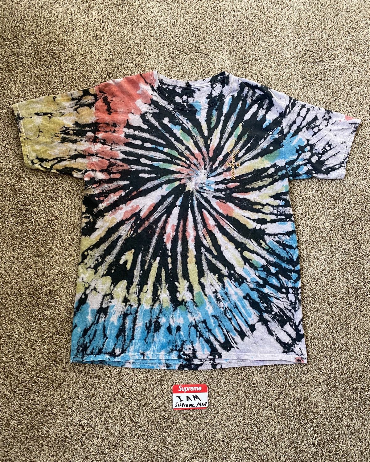 Travis Scott Highest in the Room Tie Dye Tee Size US XL / EU 56 / 4 - 1 Thumbnail