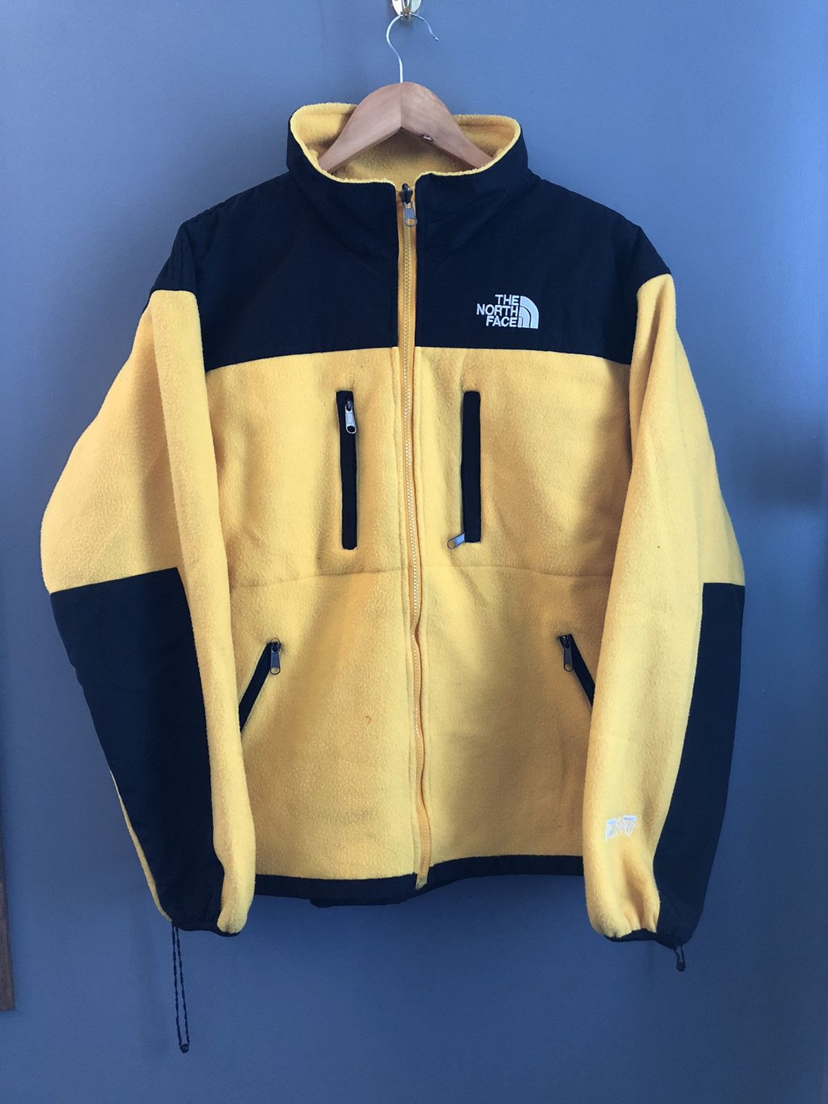 Pre-owned The North Face X Vintage 90's The North Face Fleece Jacket - Large In Yellow