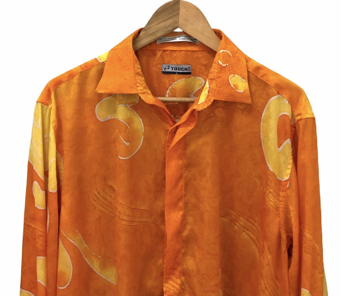 Vintage Vintage Hawaiian Orange Ls Shirt Size Large Size US L / EU 52-54 / 3 - 2 Thumbnail