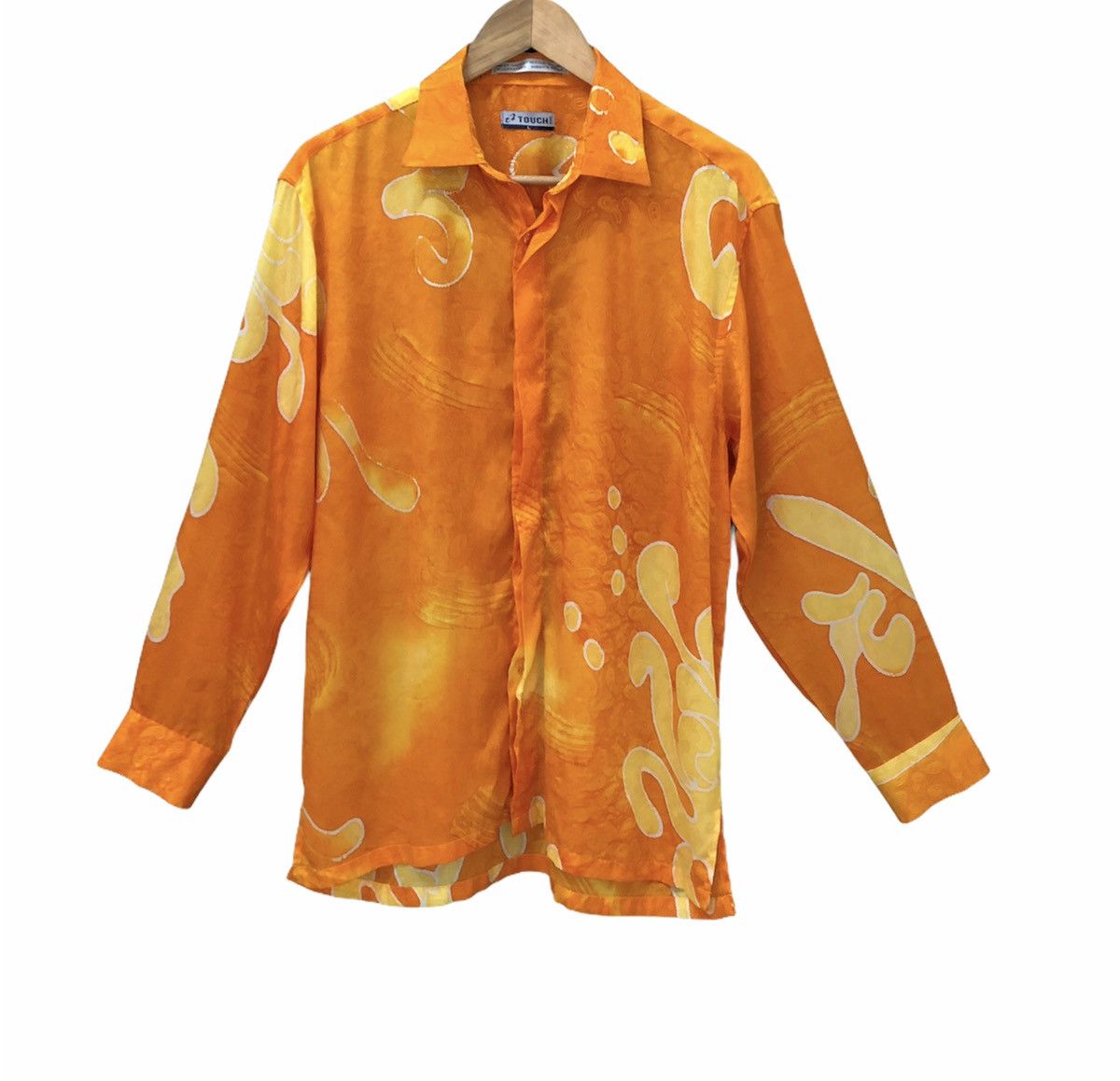 Vintage Vintage Hawaiian Orange Ls Shirt Size Large Size US L / EU 52-54 / 3 - 3 Thumbnail
