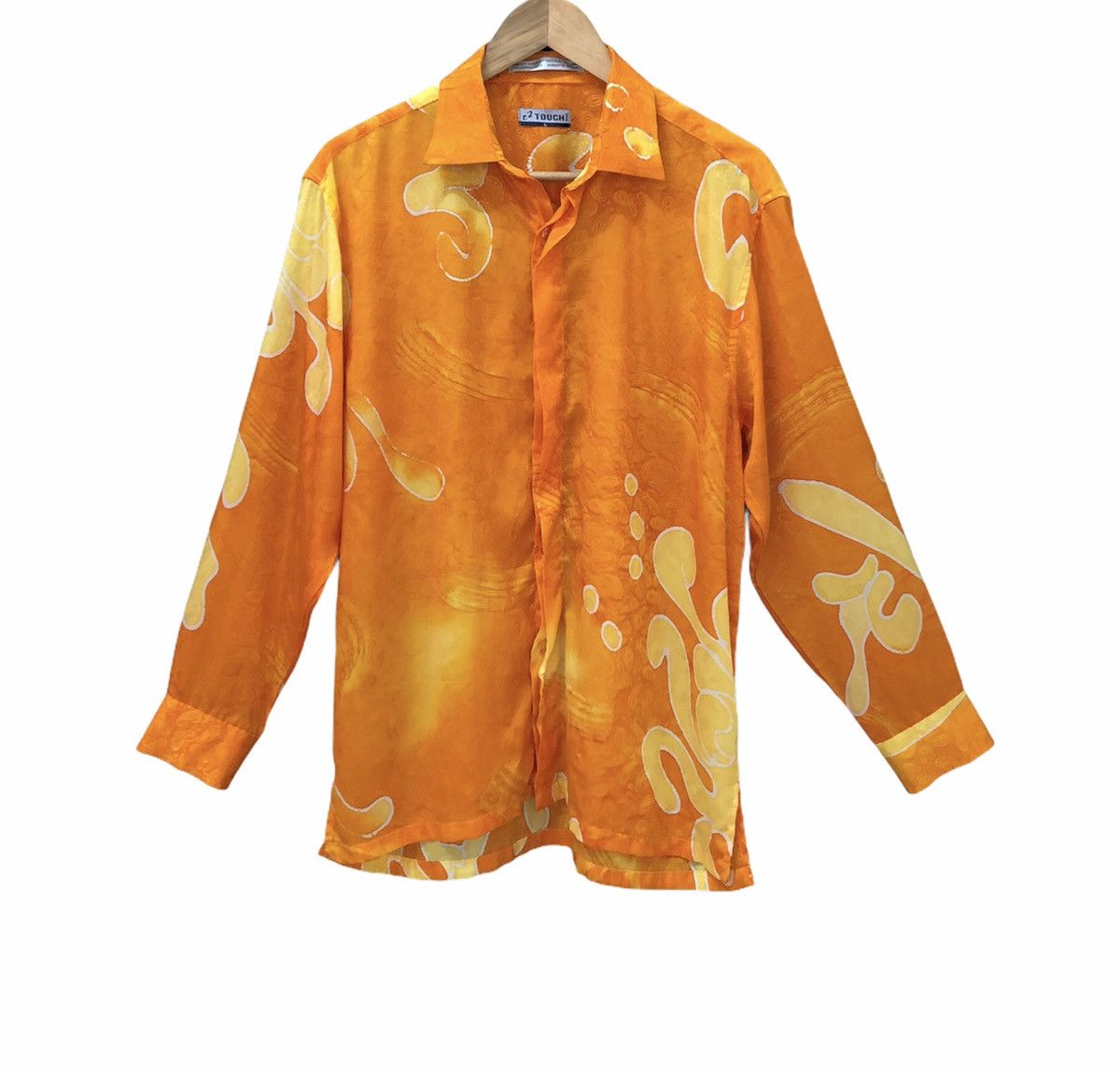 Vintage Vintage Hawaiian Orange Ls Shirt Size Large Size US L / EU 52-54 / 3 - 1 Thumbnail