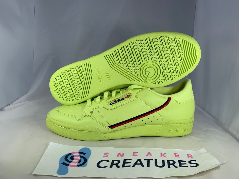 adidas continental 80 semi frozen yellow