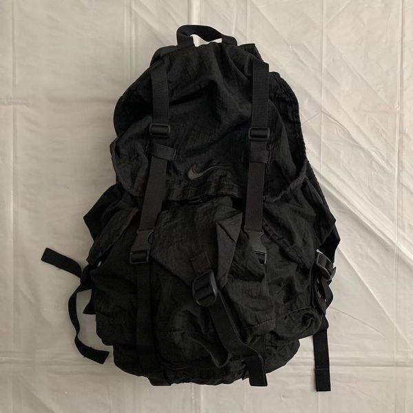 Supreme 1990s Vintage Nike Black Nylon Parachute Backpack | Grailed