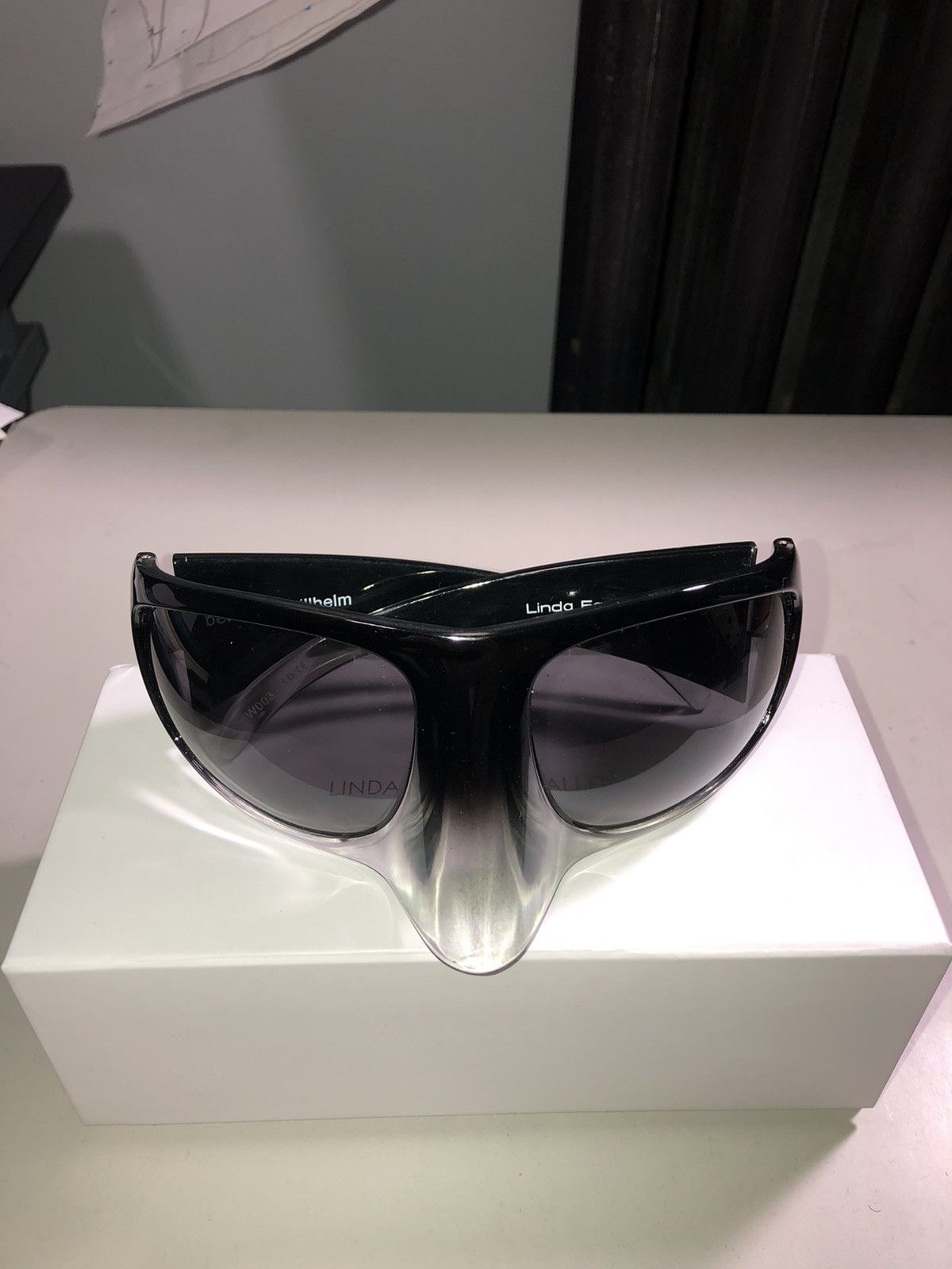 Bernhard Willhelm × Linda Farrow Berhard Willhelm 3 C12 Mask Sunglasses Grailed 3641