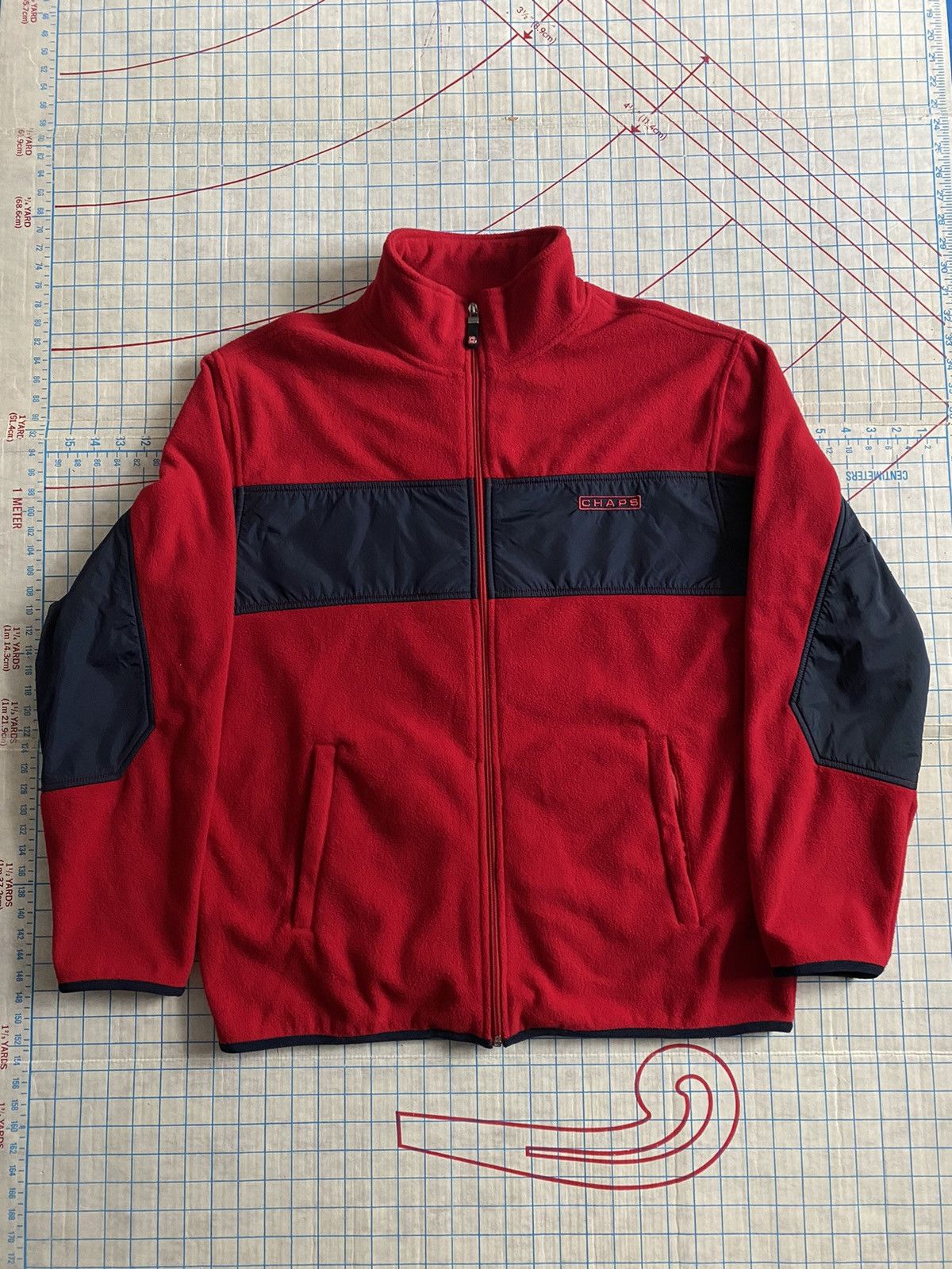 Chaps × Chaps Ralph Lauren × Polo Ralph Lauren Chaps Ralph Lauren Red Fleece Full Zip Jacket Fits M-L Size US M / EU 48-50 / 2 - 2 Thumbnail