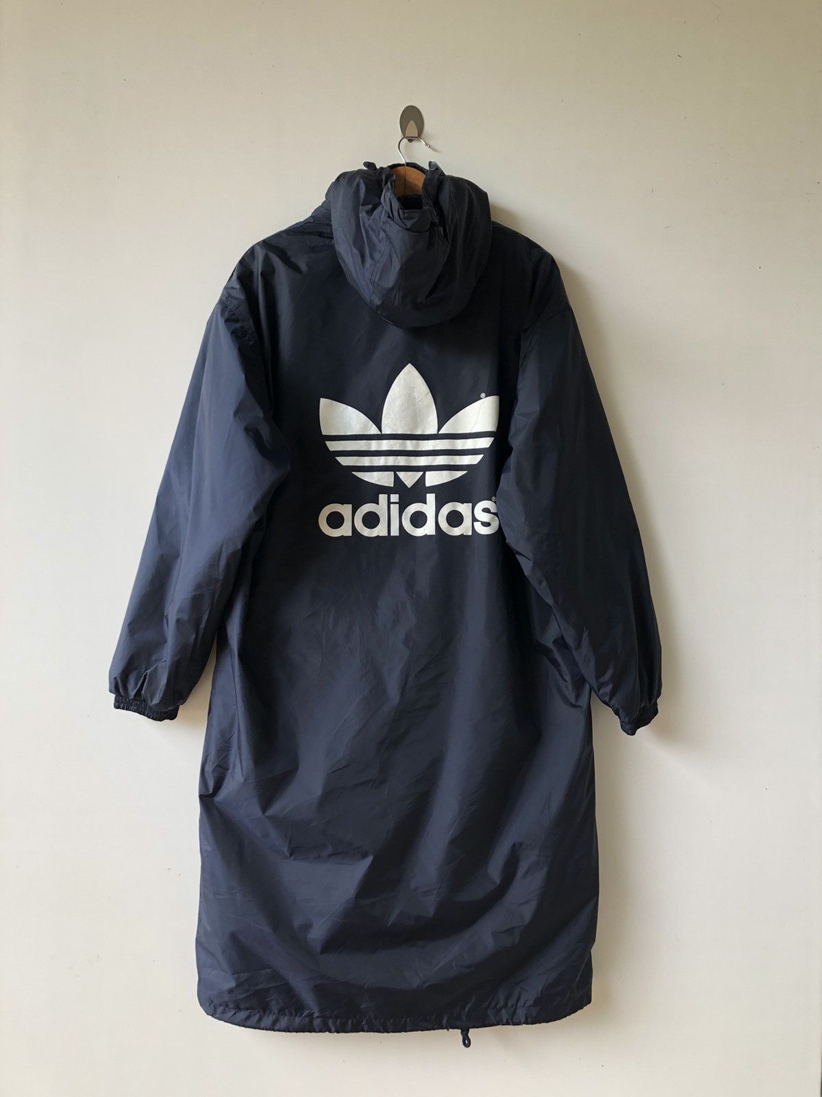 Vintage Vintage Adidas big logo sherpa Dark Blue Long Jackets Size US M / EU 48-50 / 2 - 1 Thumbnail