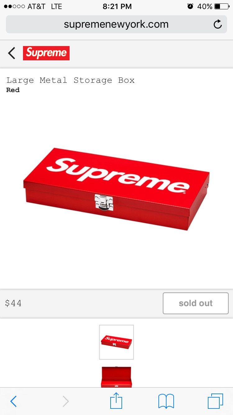 Supreme Supreme Large Metal Storage Box | Grailed