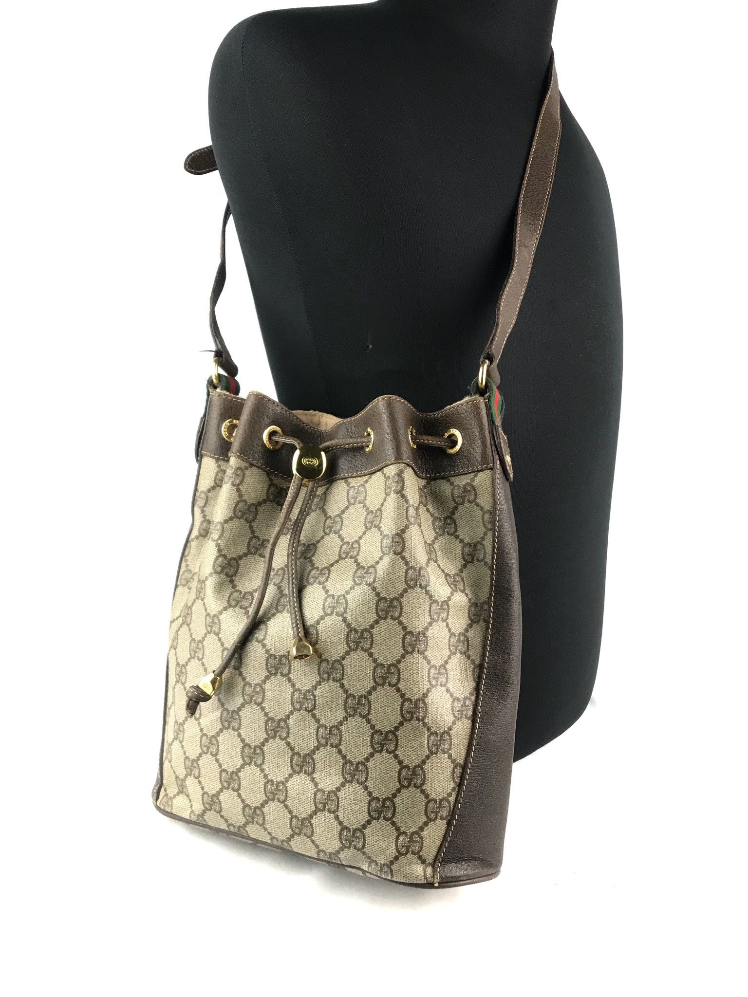 Vintage gucci drawstring bucket bag sales