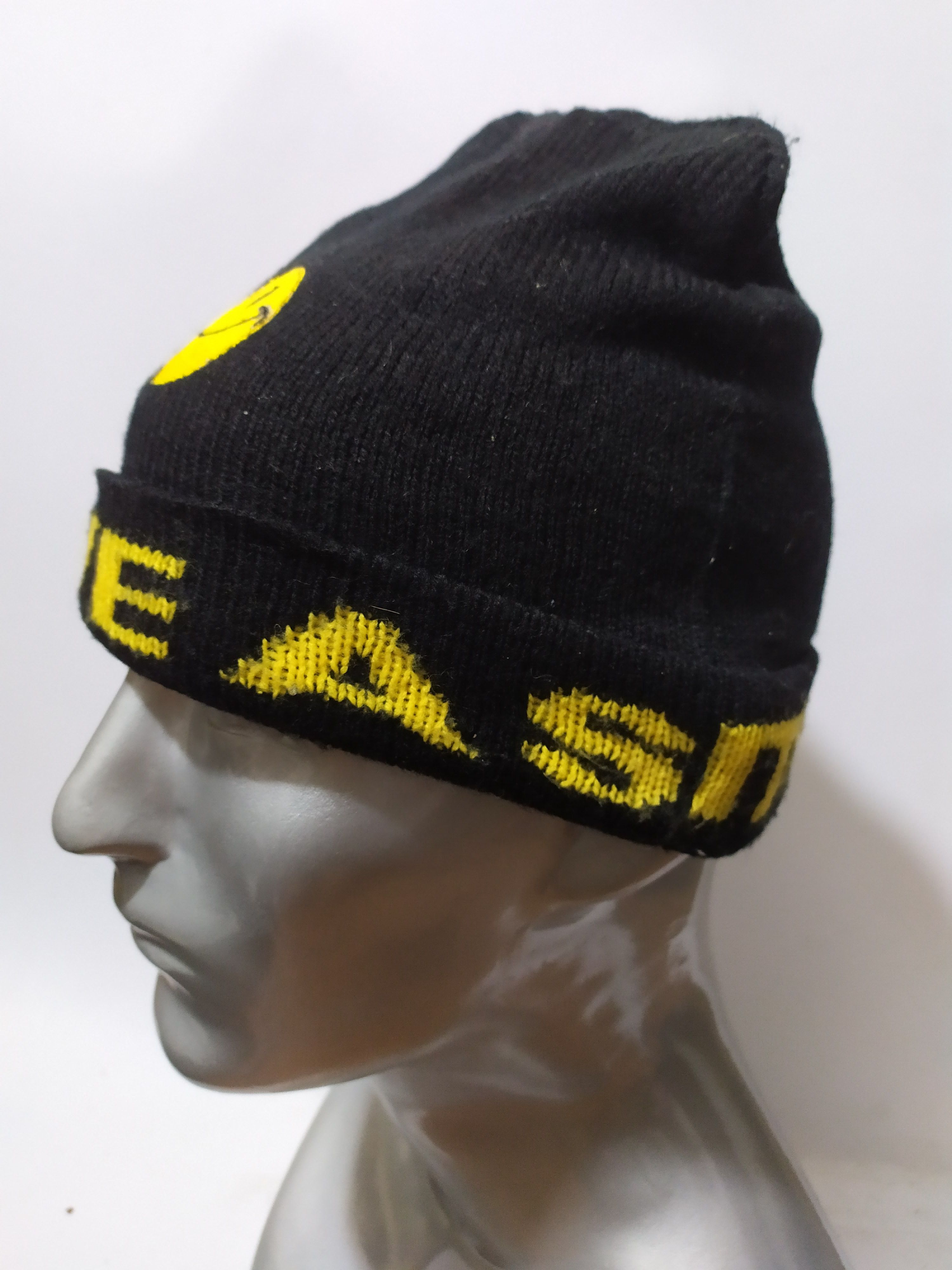 Japanese Brand 🔥Have A Smile Day Beanie Hats Embroidery Smiley Size ONE SIZE - 4 Thumbnail