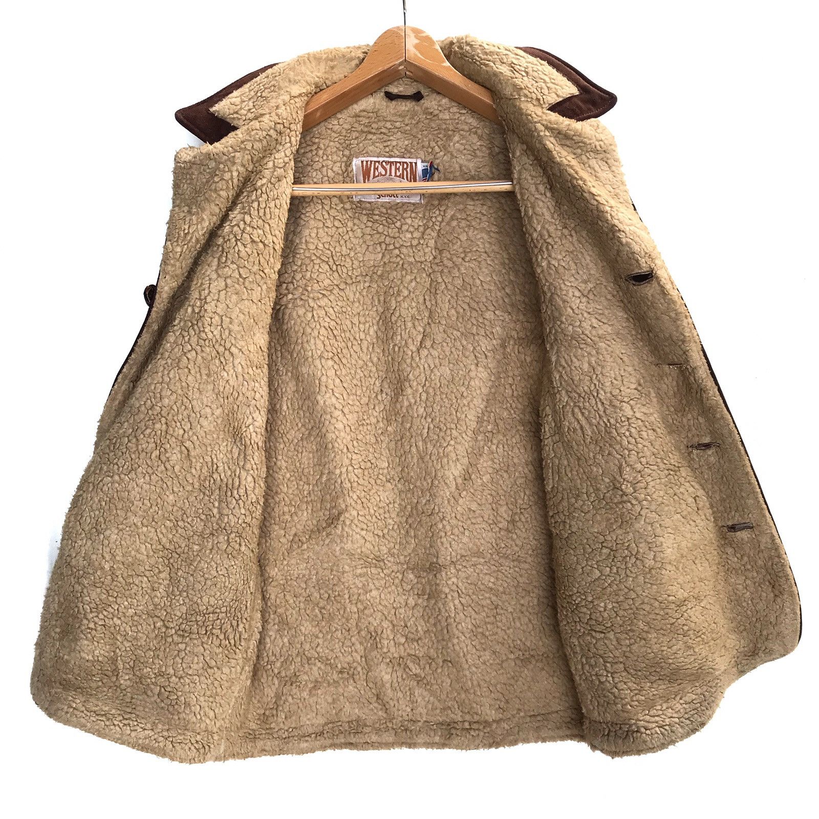 Schott × Vintage Vintage Schott Double Collar Shearling Sheepskin Jacket Size US M / EU 48-50 / 2 - 3 Thumbnail