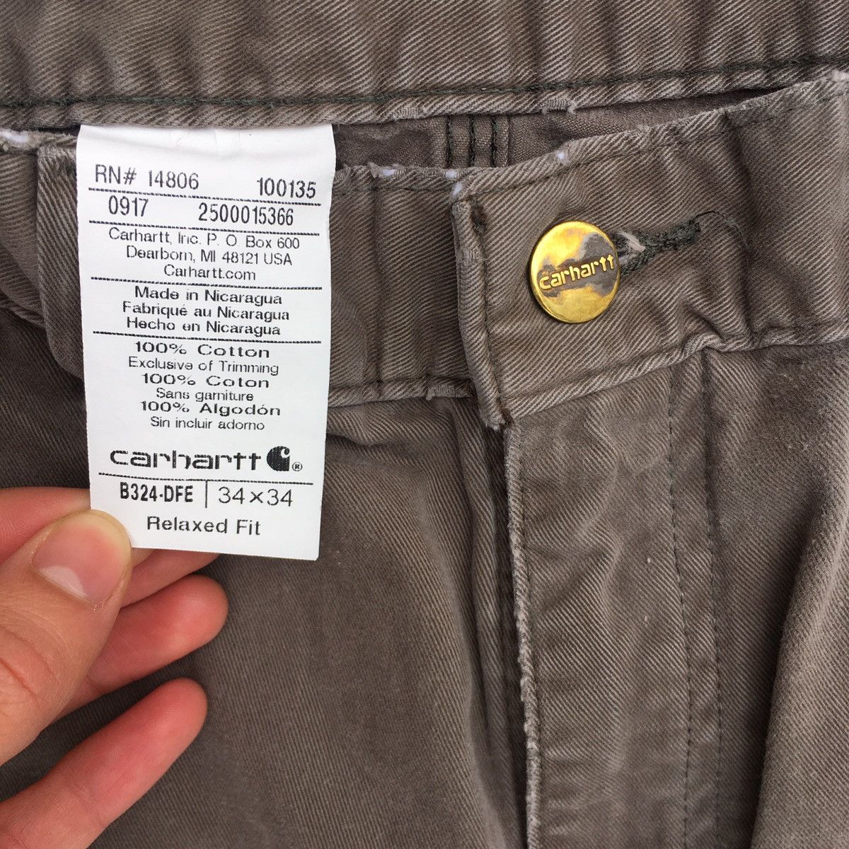 Carhartt × Vintage 90s Canvas Carharrt Pants 34x34 Size US 34 / EU 50 - 7 Thumbnail