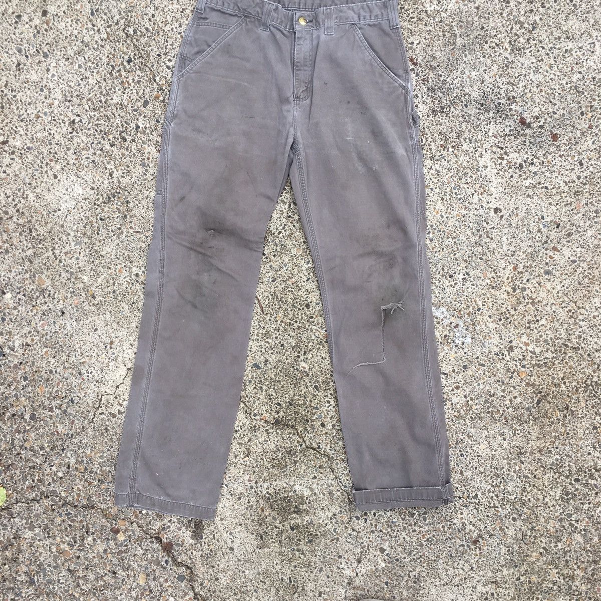 Carhartt × Vintage 90s Canvas Carharrt Pants 34x34 Size US 34 / EU 50 - 1 Thumbnail