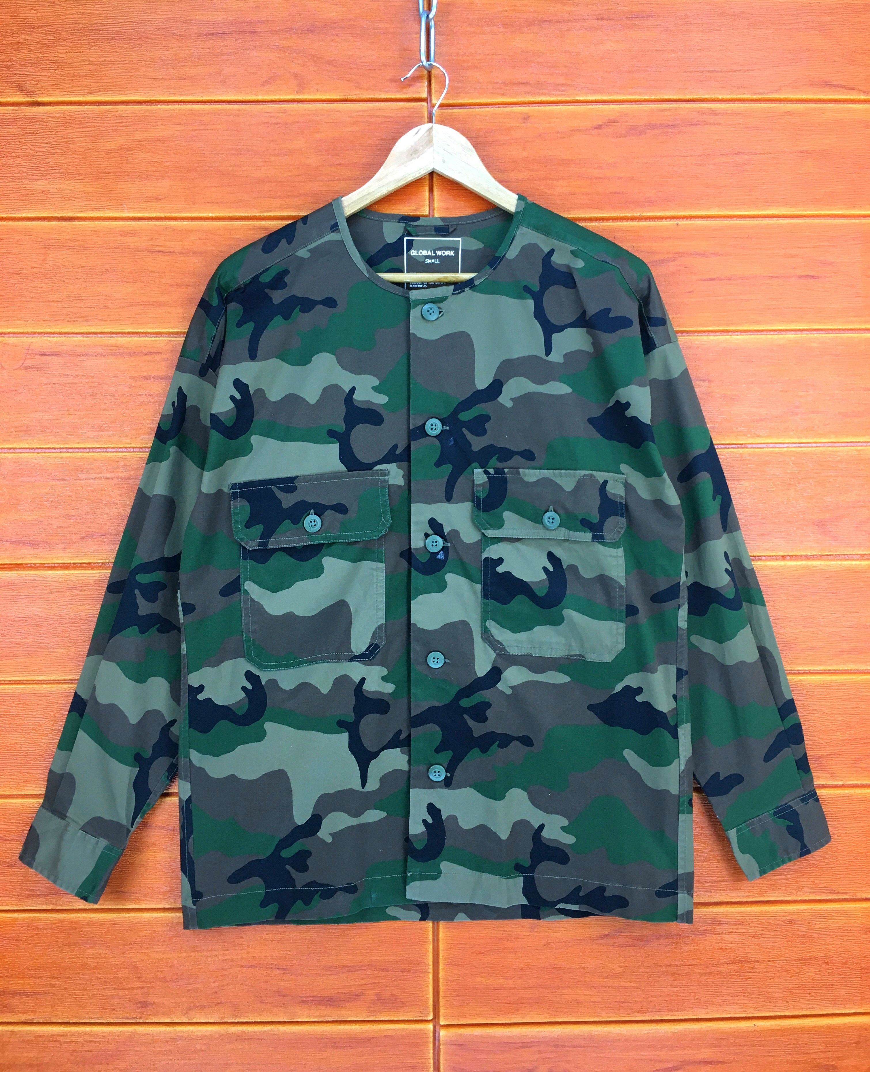 Global Work Japanese Brand Global Work Camouflaged Shirt Size US S / EU 44-46 / 1 - 1 Thumbnail