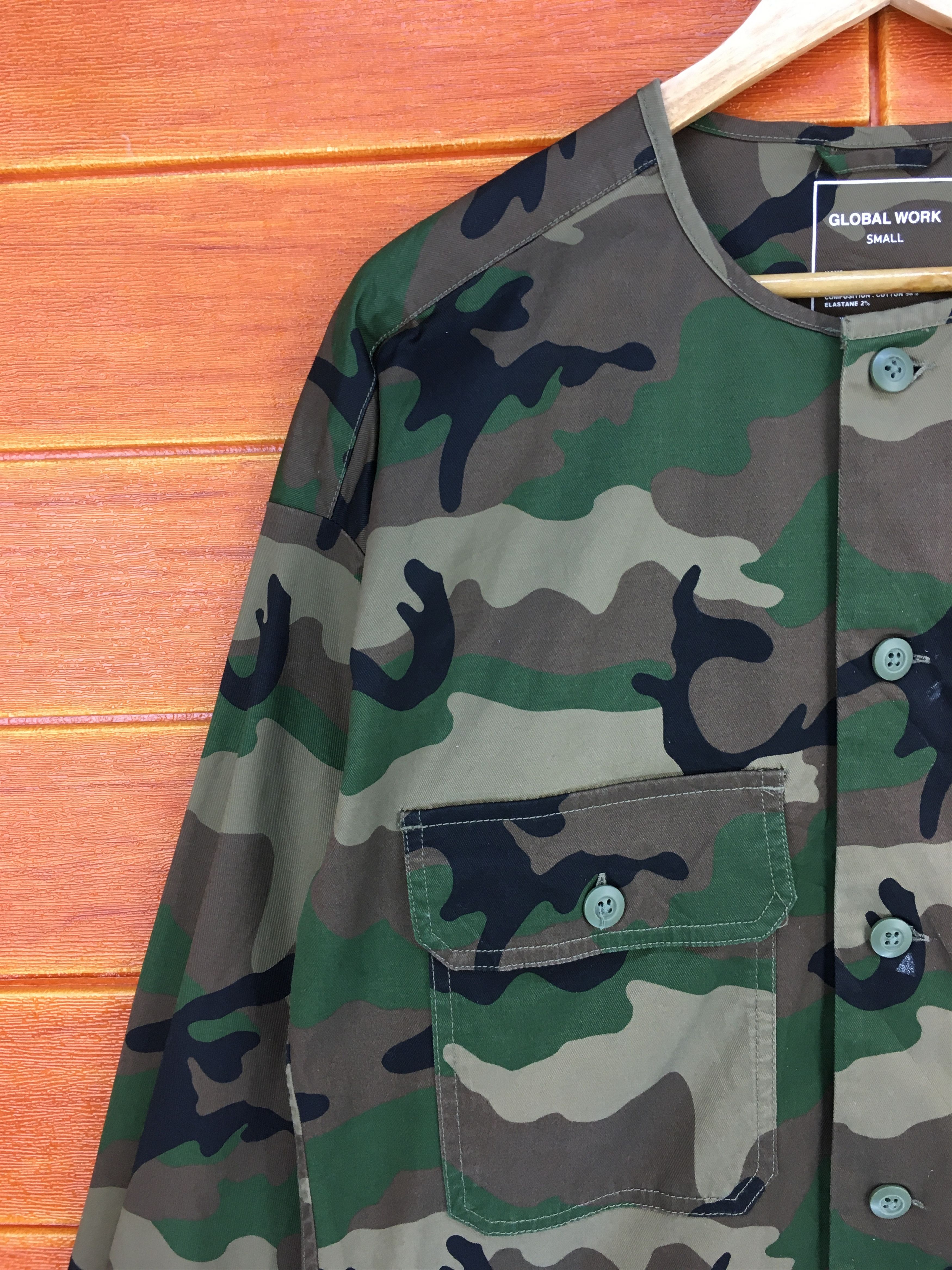 Global Work Japanese Brand Global Work Camouflaged Shirt Size US S / EU 44-46 / 1 - 2 Thumbnail