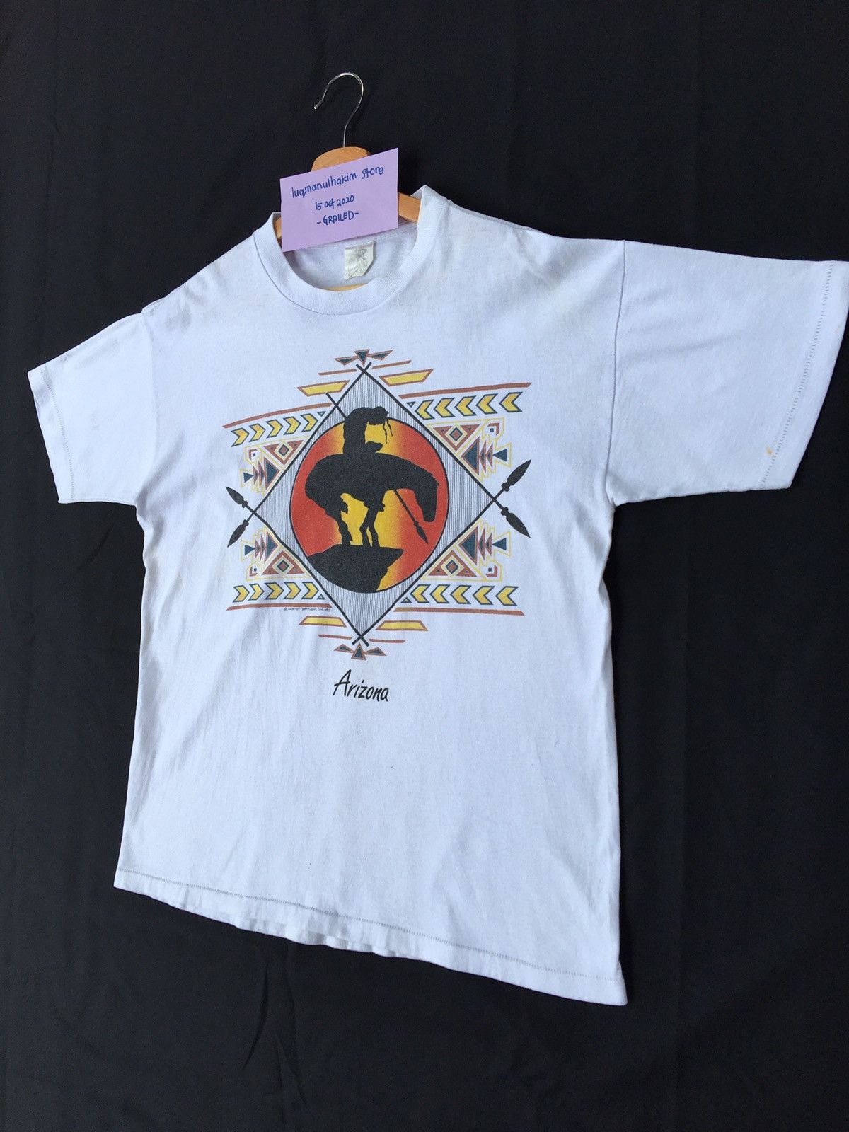 Habitat Vintage 90s Arizona Habitat Men in Horse Arrow Shot Tshirt Size US M / EU 48-50 / 2 - 3 Thumbnail