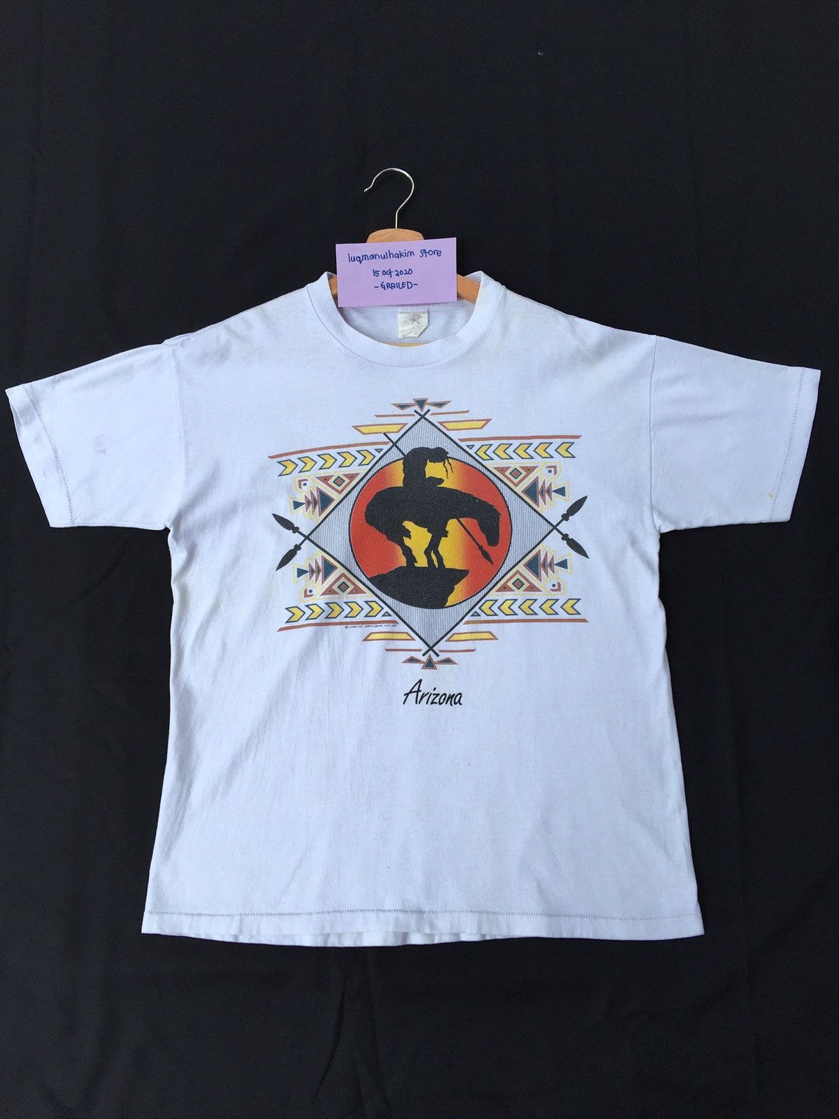 Habitat Vintage 90s Arizona Habitat Men in Horse Arrow Shot Tshirt Size US M / EU 48-50 / 2 - 2 Thumbnail