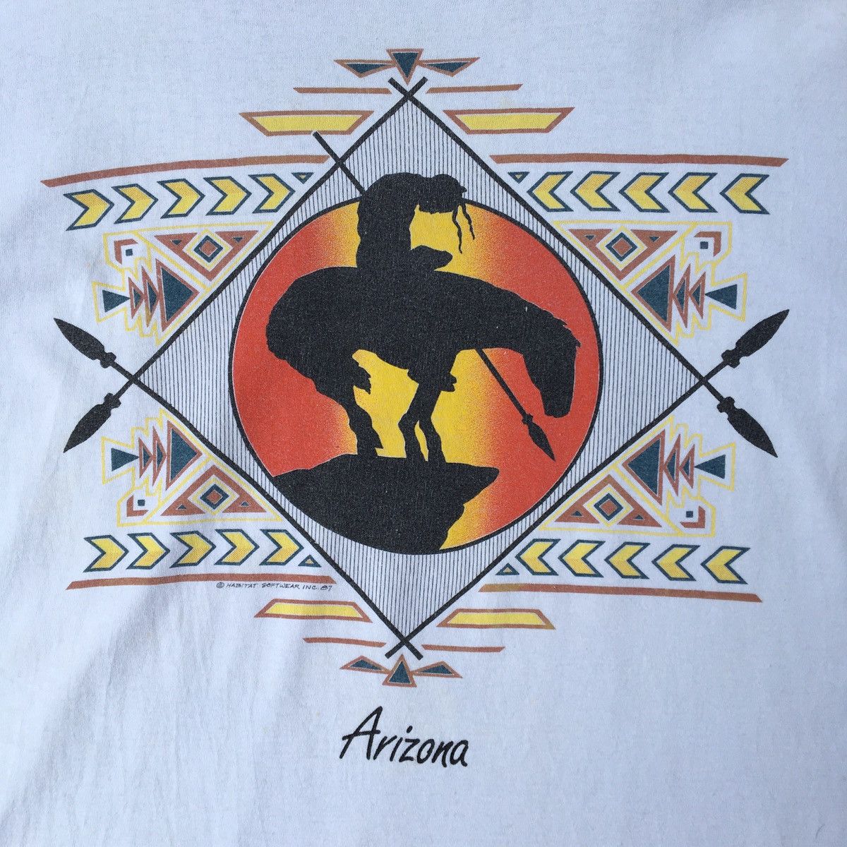Habitat Vintage 90s Arizona Habitat Men in Horse Arrow Shot Tshirt Size US M / EU 48-50 / 2 - 6 Thumbnail