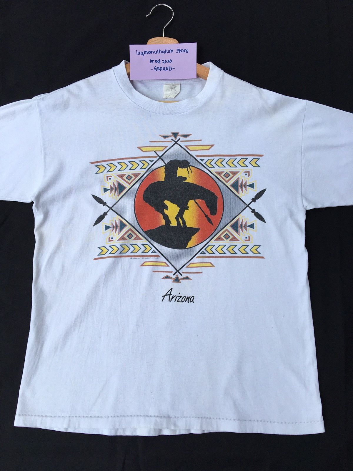 Habitat Vintage 90s Arizona Habitat Men in Horse Arrow Shot Tshirt Size US M / EU 48-50 / 2 - 5 Thumbnail