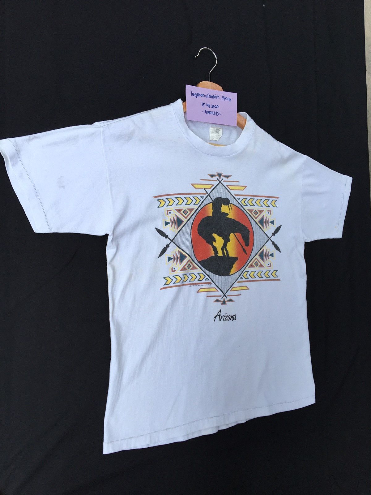 Habitat Vintage 90s Arizona Habitat Men in Horse Arrow Shot Tshirt Size US M / EU 48-50 / 2 - 4 Thumbnail