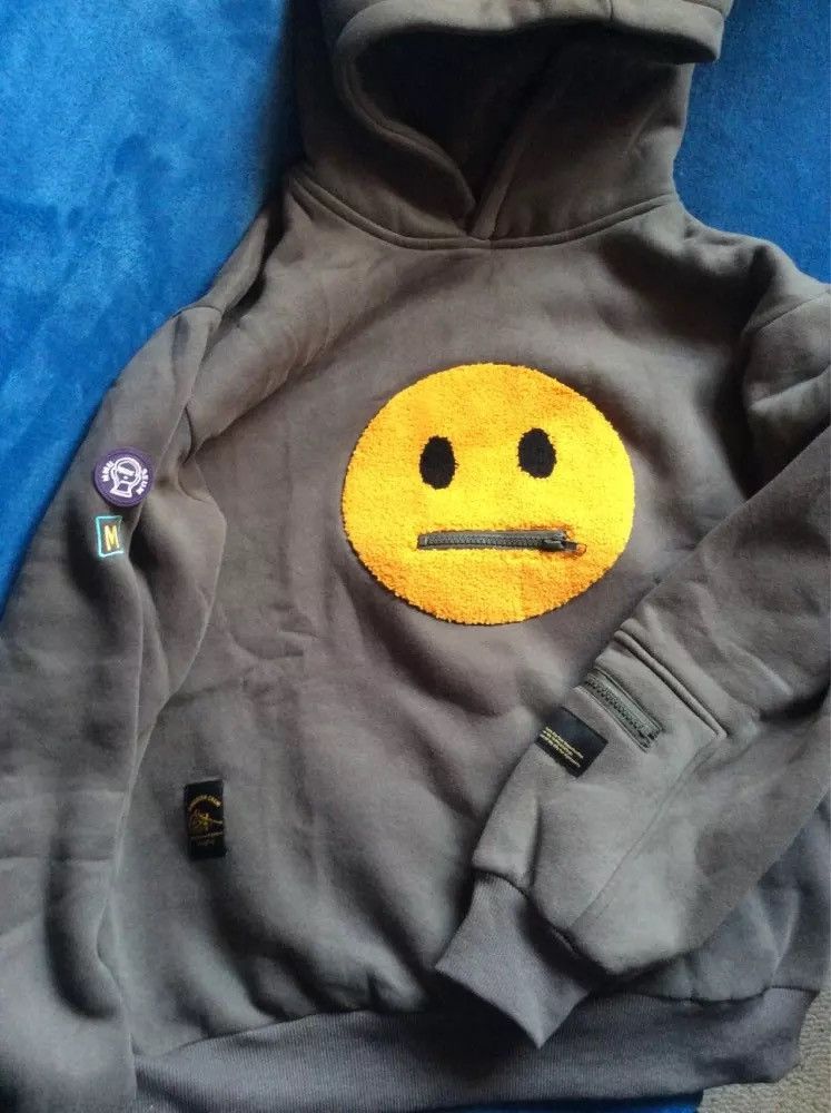 Vintage Smiley Face Zipper Detail Pull Over Hoodie Size US L / EU 52-54 / 3 - 8 Preview
