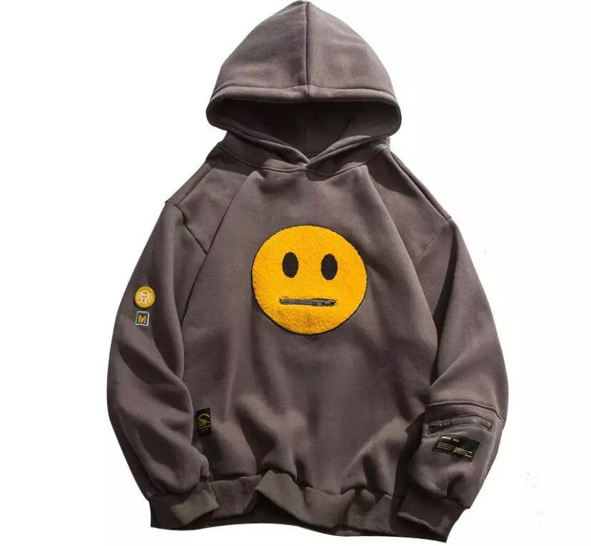 Vintage Smiley Face Zipper Detail Pull Over Hoodie Size US L / EU 52-54 / 3 - 1 Preview