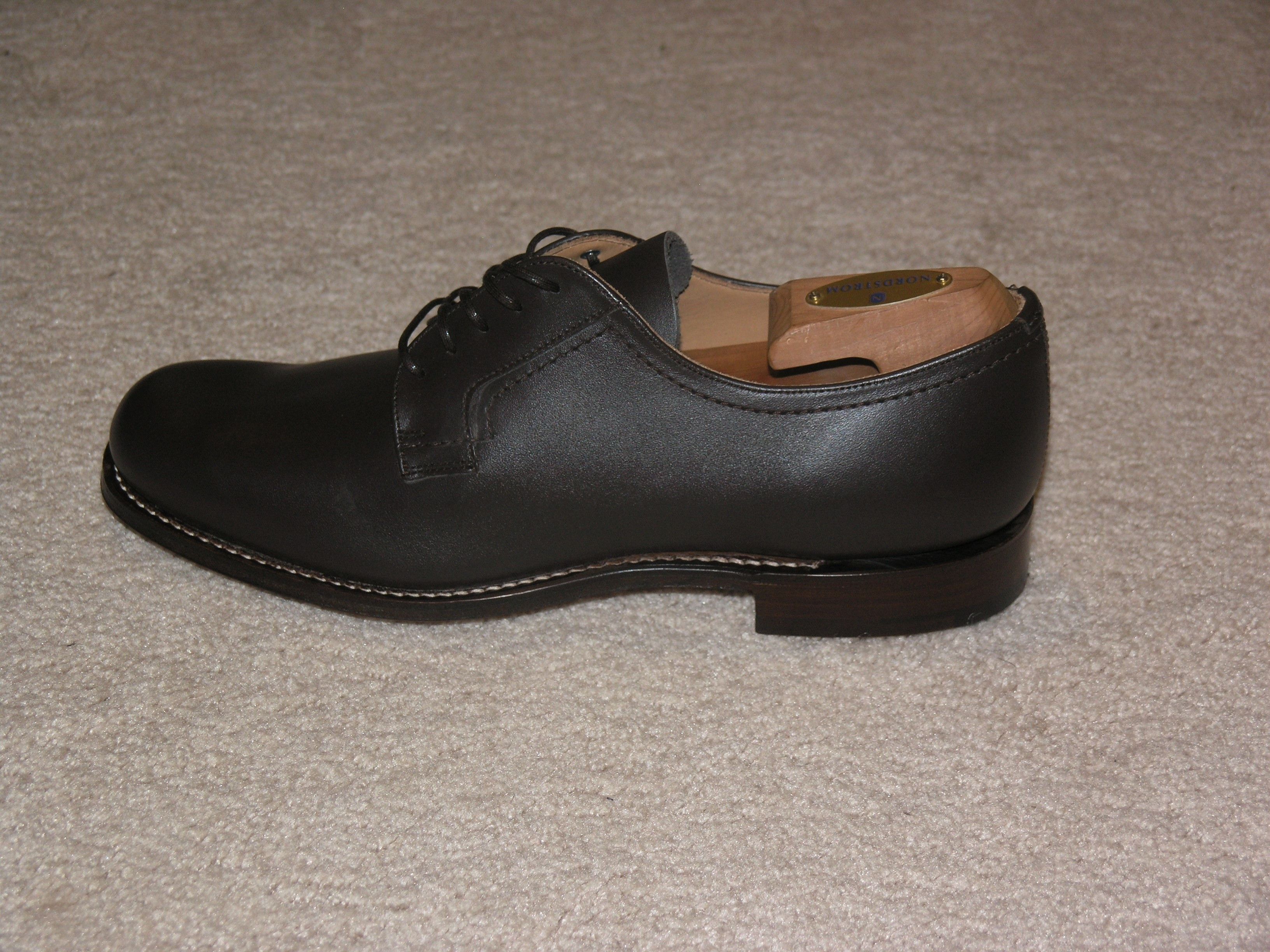 Barkson Brown Leather Derby Dress Shoes US F UK F NWB - Main Image