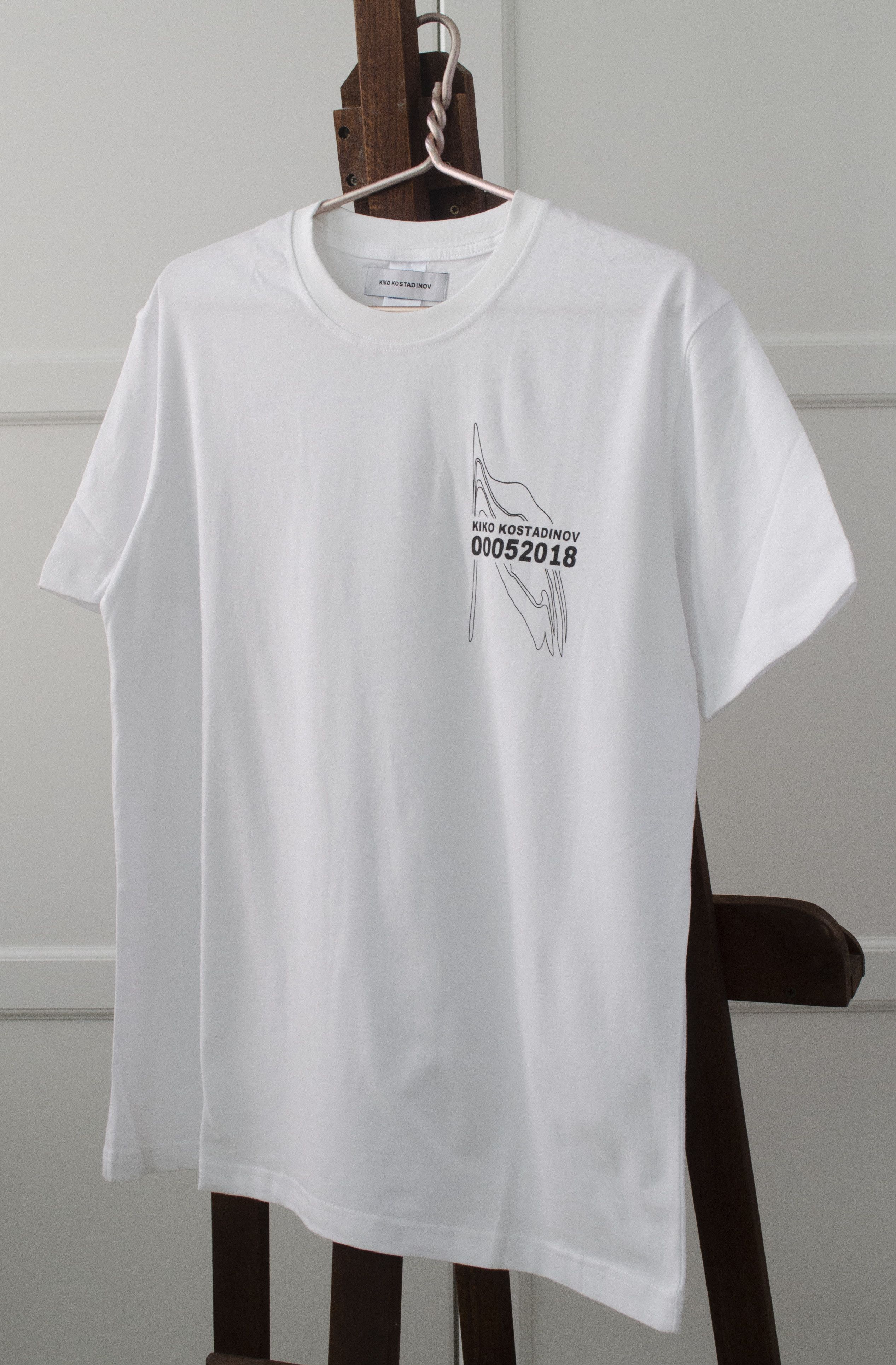 image of Kiko Kostadinov 00052018 "obscured By Clouds" T-Shirt in White, Men's (Size Large)