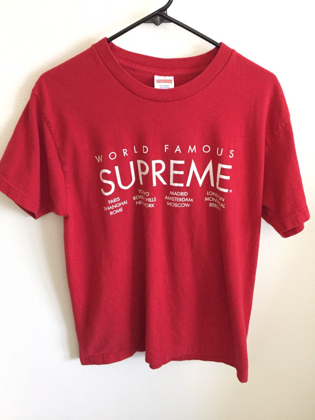 Supreme World Famous T Shirt Red | Grailed