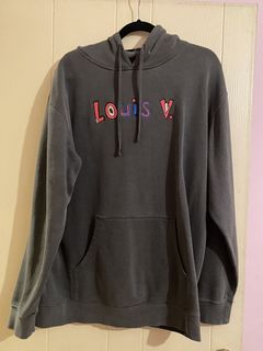 Mega Yacht Hoodie All Embroidered XL Gray Washed Grey