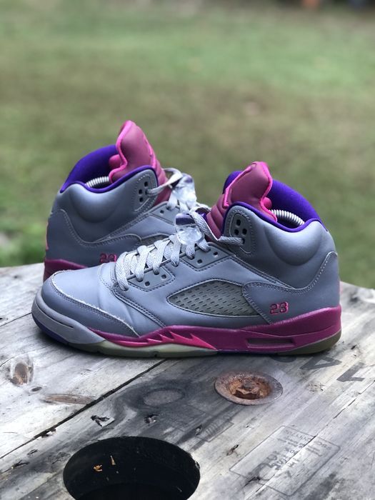 jordan 5 pink grey