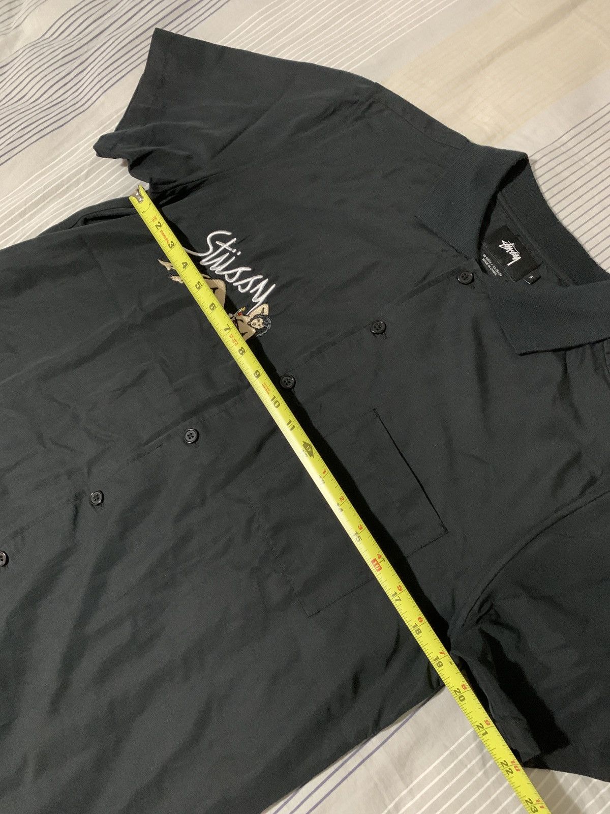 Stussy STUSSY garage knit collar shirt sleeve shirt size small Size US S / EU 44-46 / 1 - 8 Thumbnail
