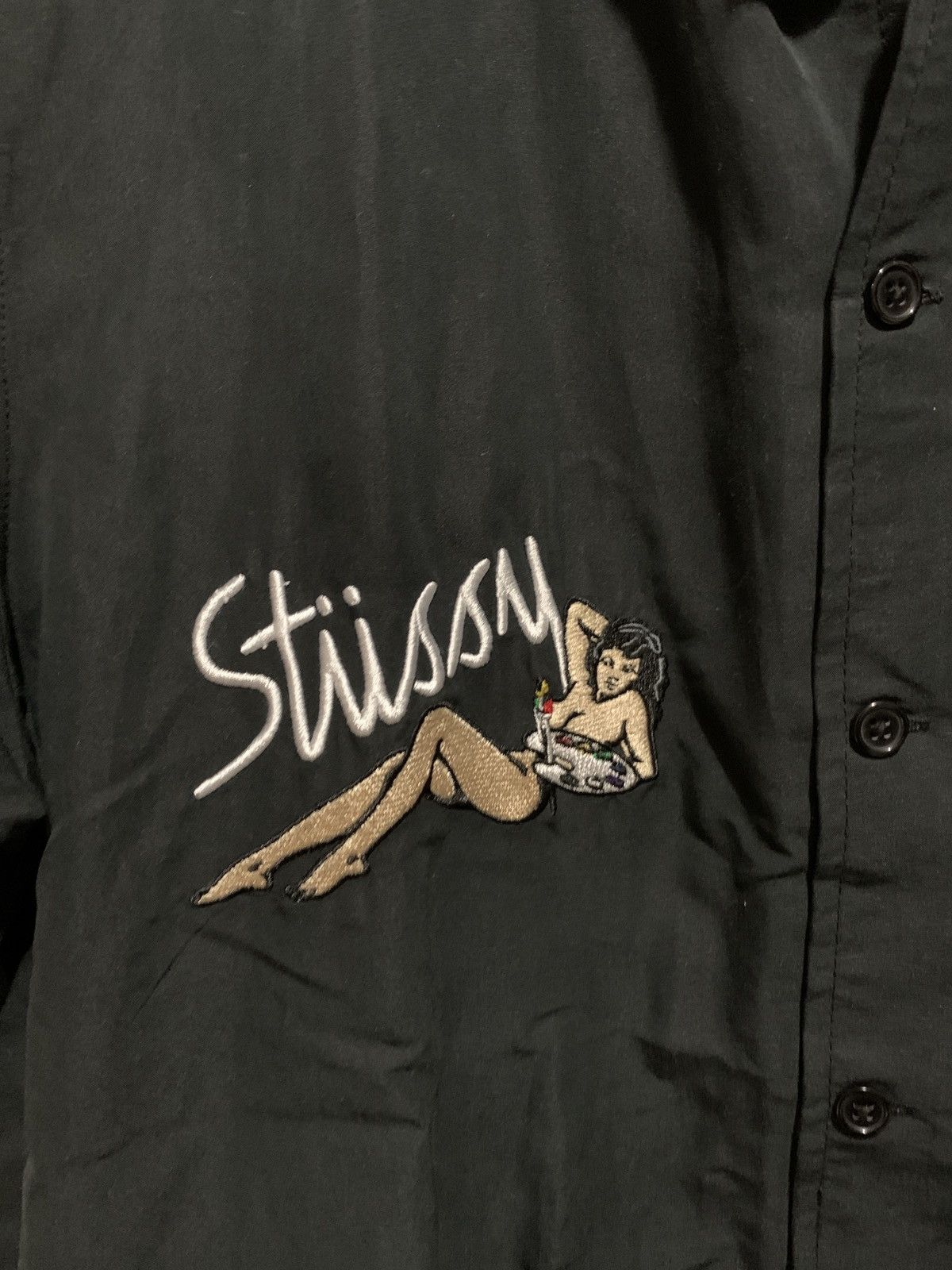 Stussy STUSSY garage knit collar shirt sleeve shirt size small Size US S / EU 44-46 / 1 - 2 Thumbnail