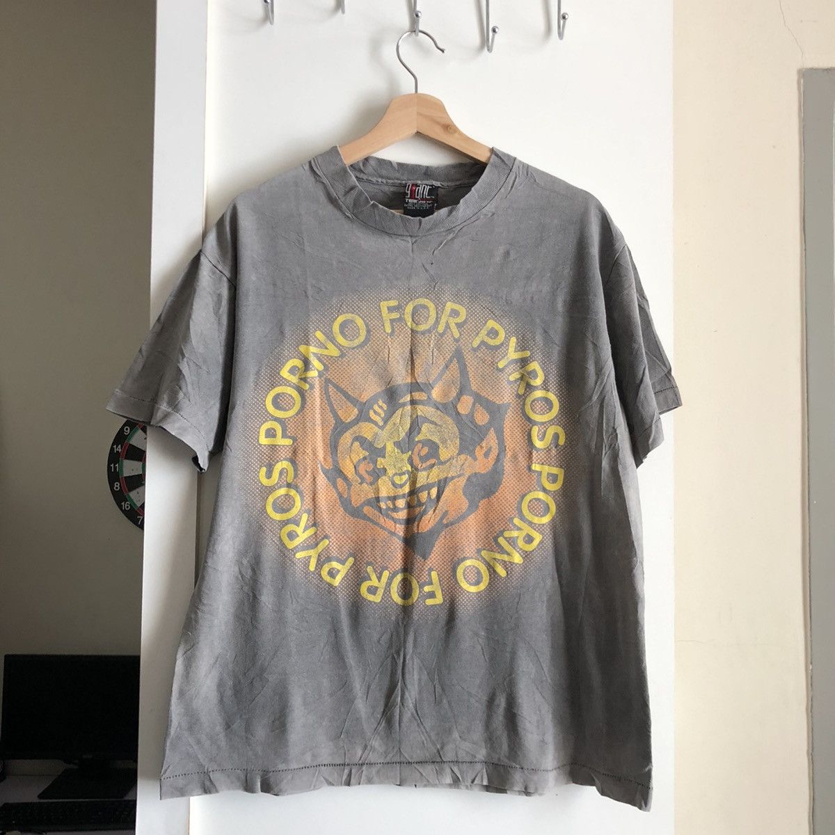 Band Tees × Giant × Vintage Vintage 90s Porno for Pyros T-Shirt | Grailed