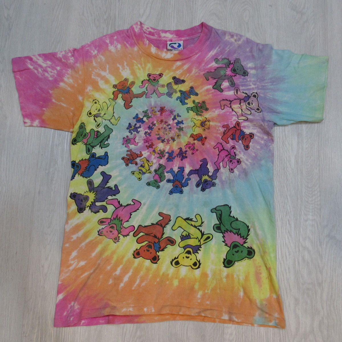 Vintage 1989 Grateful Dead Bears Tie Dye popular Rainbow Long Sleeve Shirt Crewneck XL