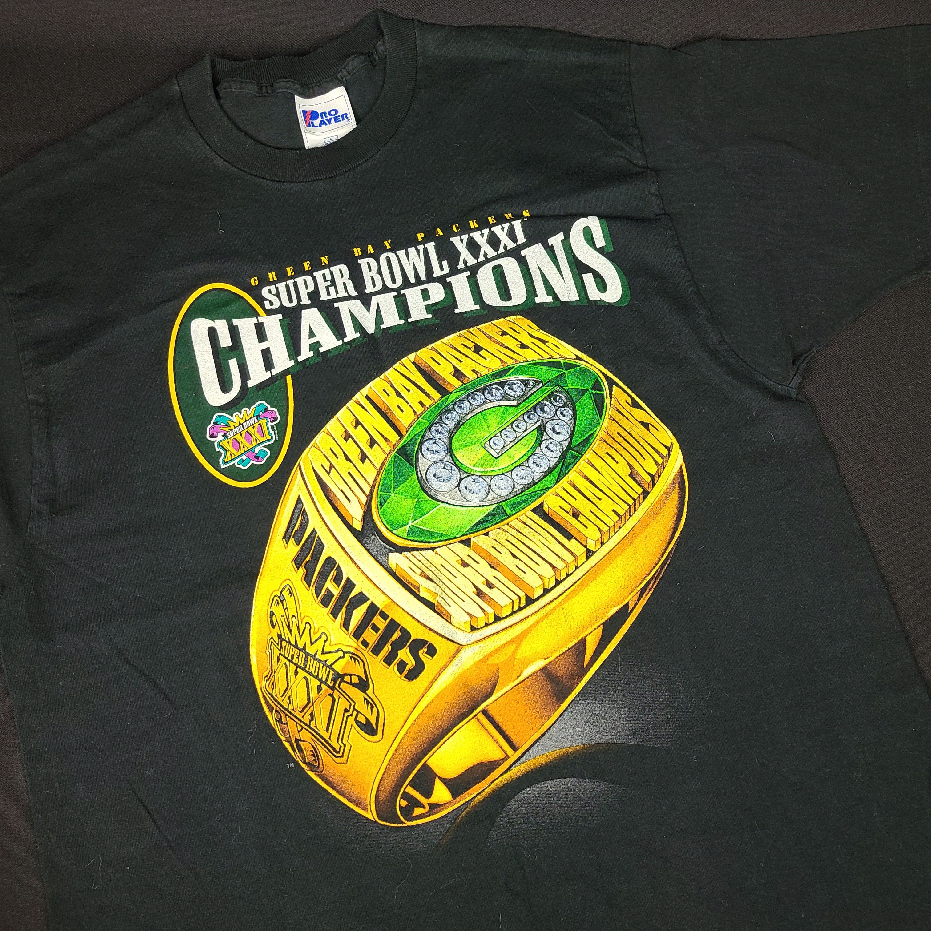 Vintage Green Bay Packer Superbowl 31 Champions T-shirt 