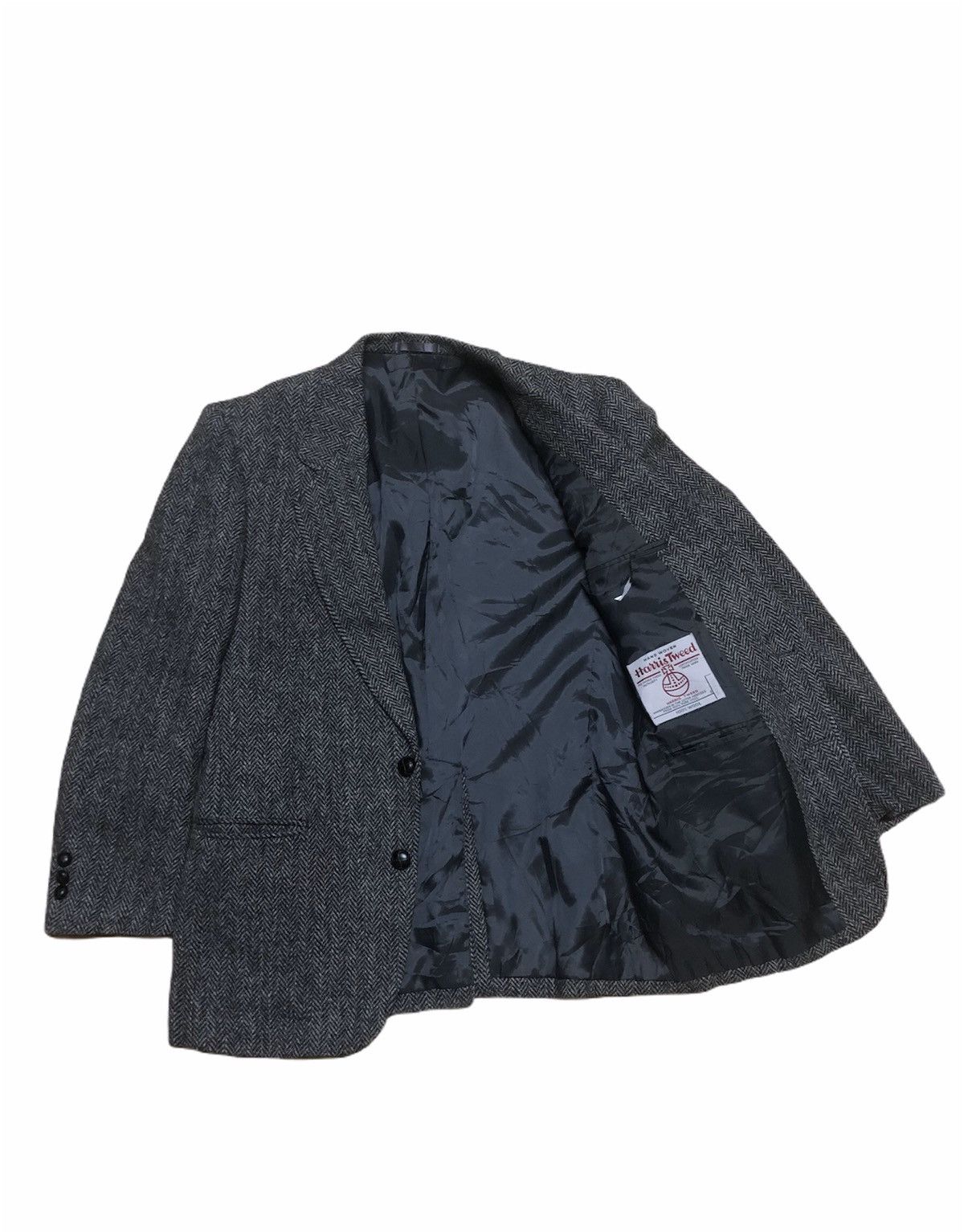 Harris Tweed Nice Houndstooth Coat Harris Tweed Medium Size 38S - 2 Thumbnail