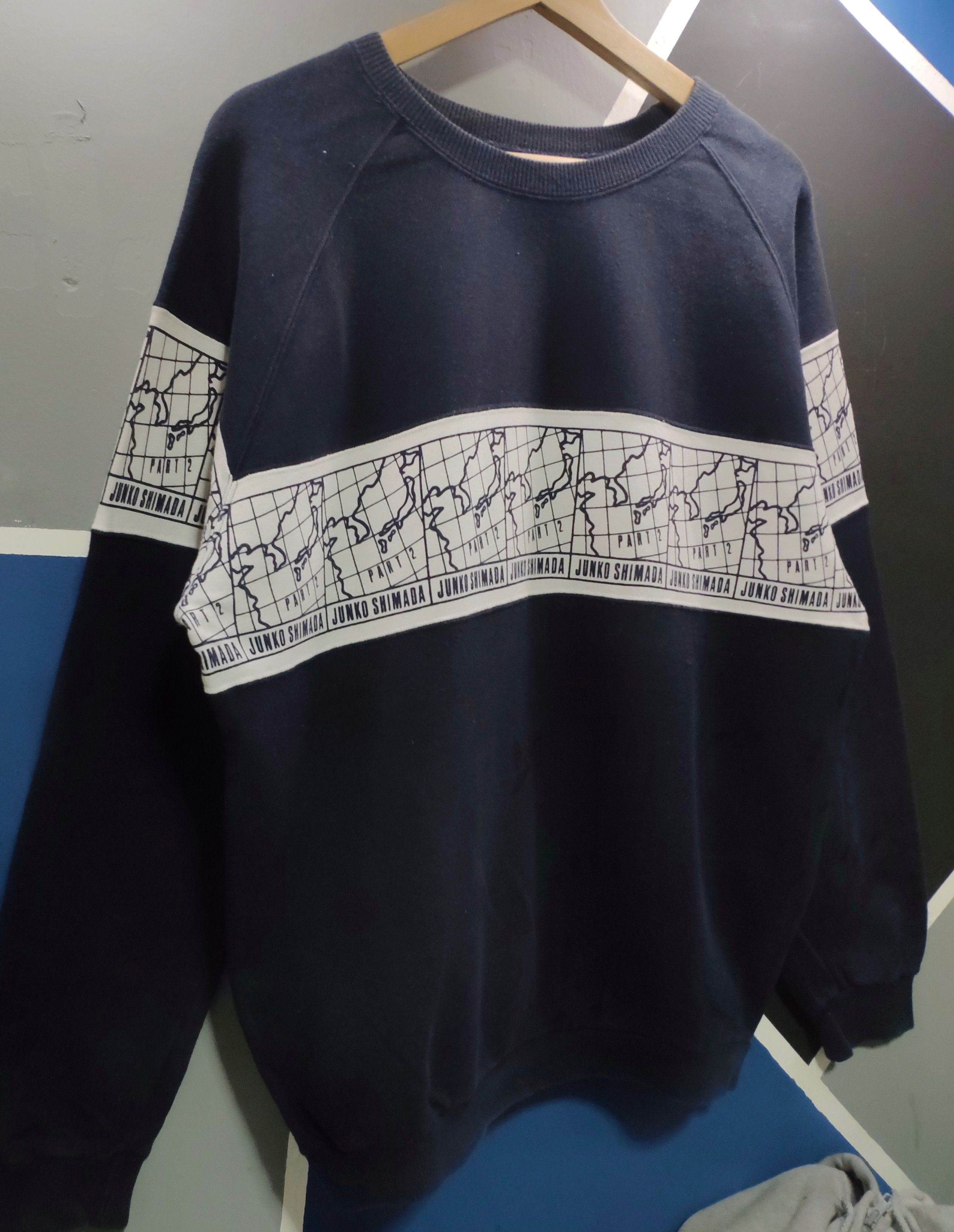 Japanese Brand × Junko Shimada × Vintage Junko Shimada Part 2 Map Sweatshirt Crewneck Size US M / EU 48-50 / 2 - 3 Thumbnail