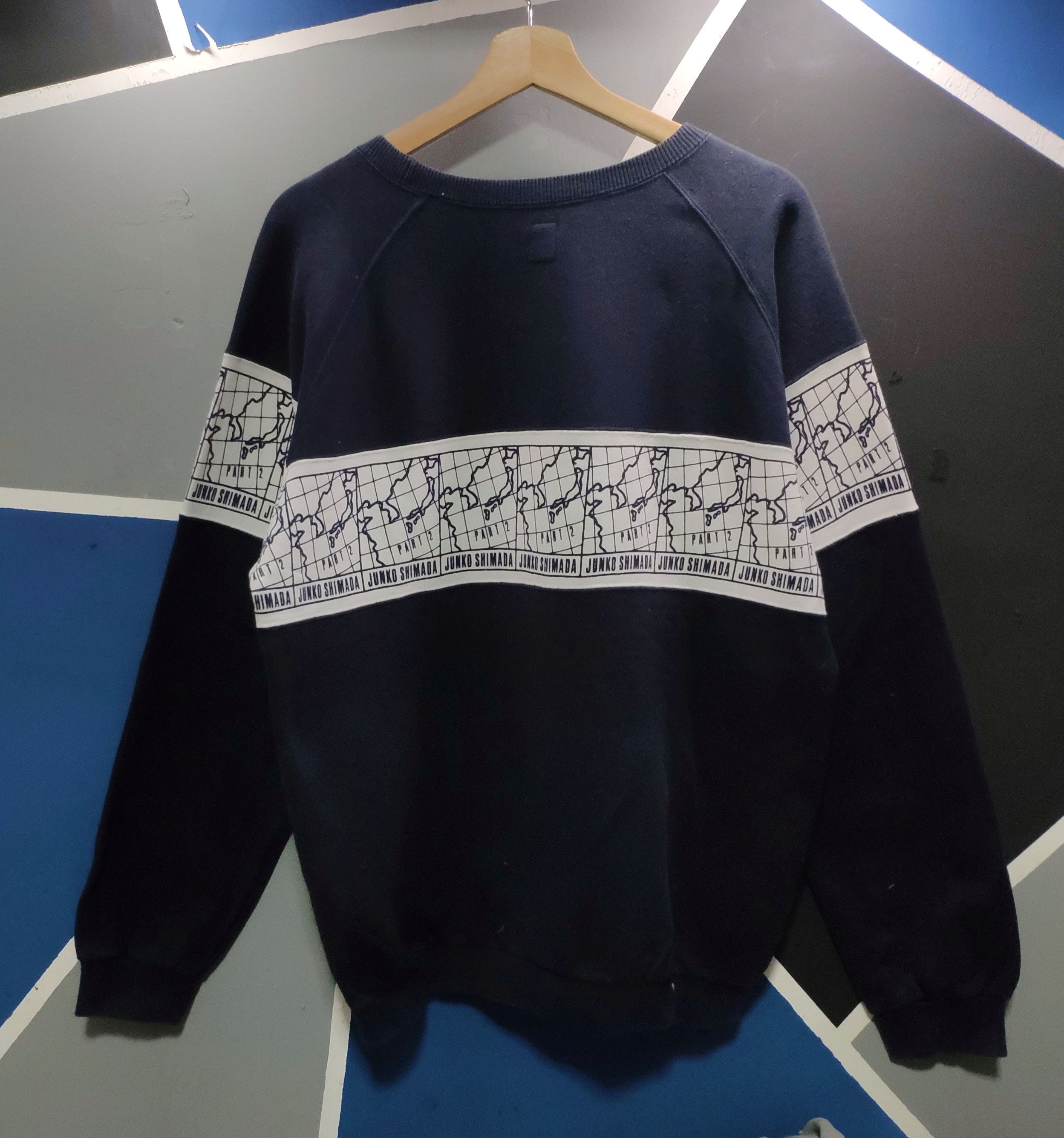Japanese Brand × Junko Shimada × Vintage Junko Shimada Part 2 Map Sweatshirt Crewneck Size US M / EU 48-50 / 2 - 2 Thumbnail