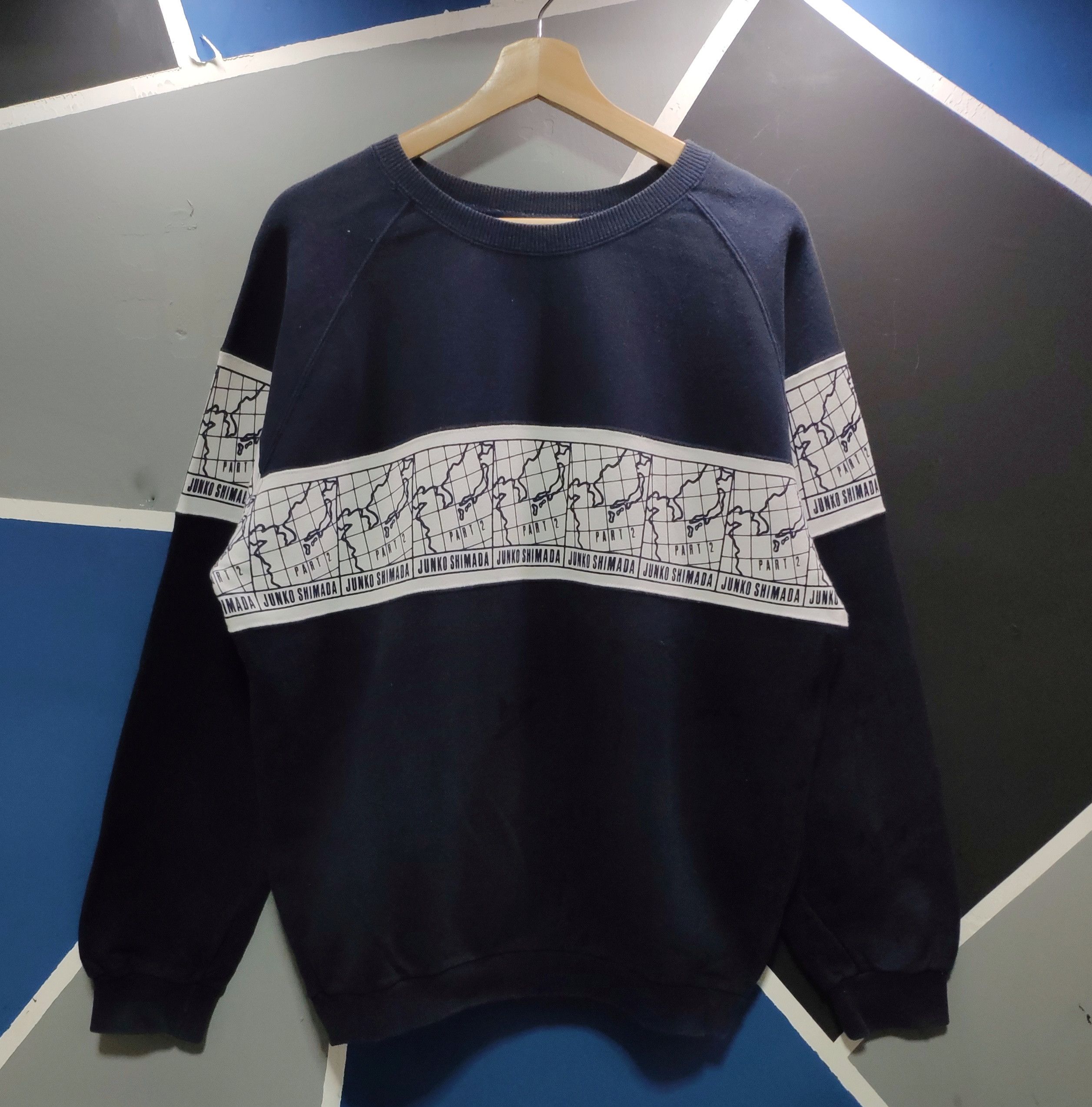 Japanese Brand × Junko Shimada × Vintage Junko Shimada Part 2 Map Sweatshirt Crewneck Size US M / EU 48-50 / 2 - 1 Thumbnail