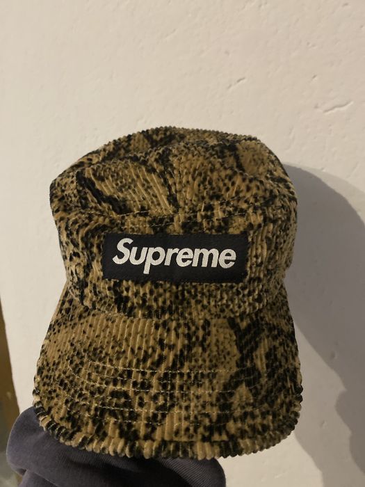 Supreme Supreme Snakeskin Corduroy Camp Cap | Grailed