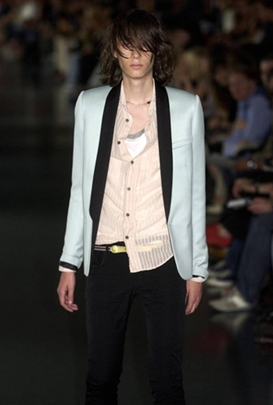 Dior × Hedi Slimane SS05 Dior Homme 'Beck' White Gray Tank